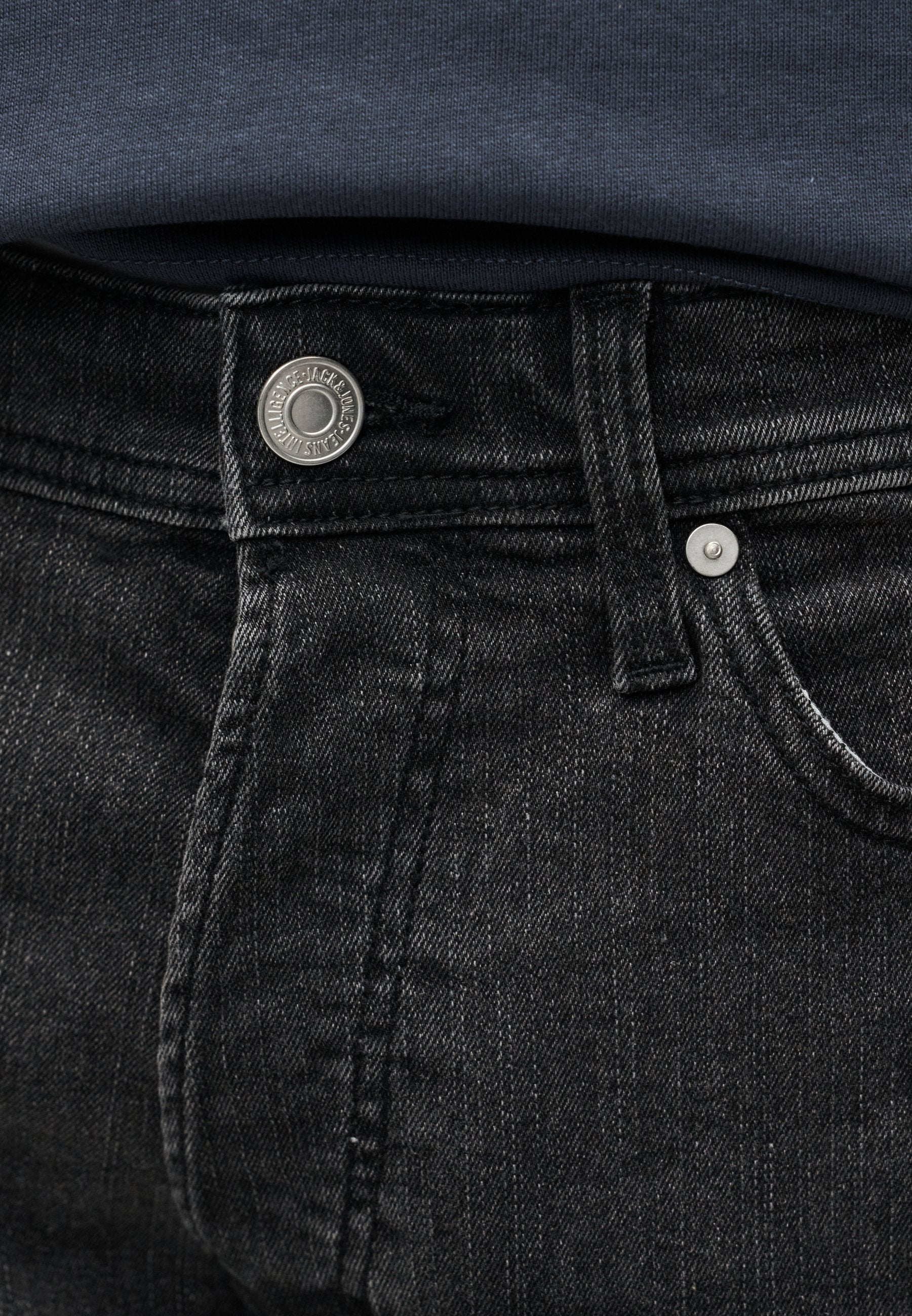 JJIRICK JJORIGINAL - Denim shorts - black denim