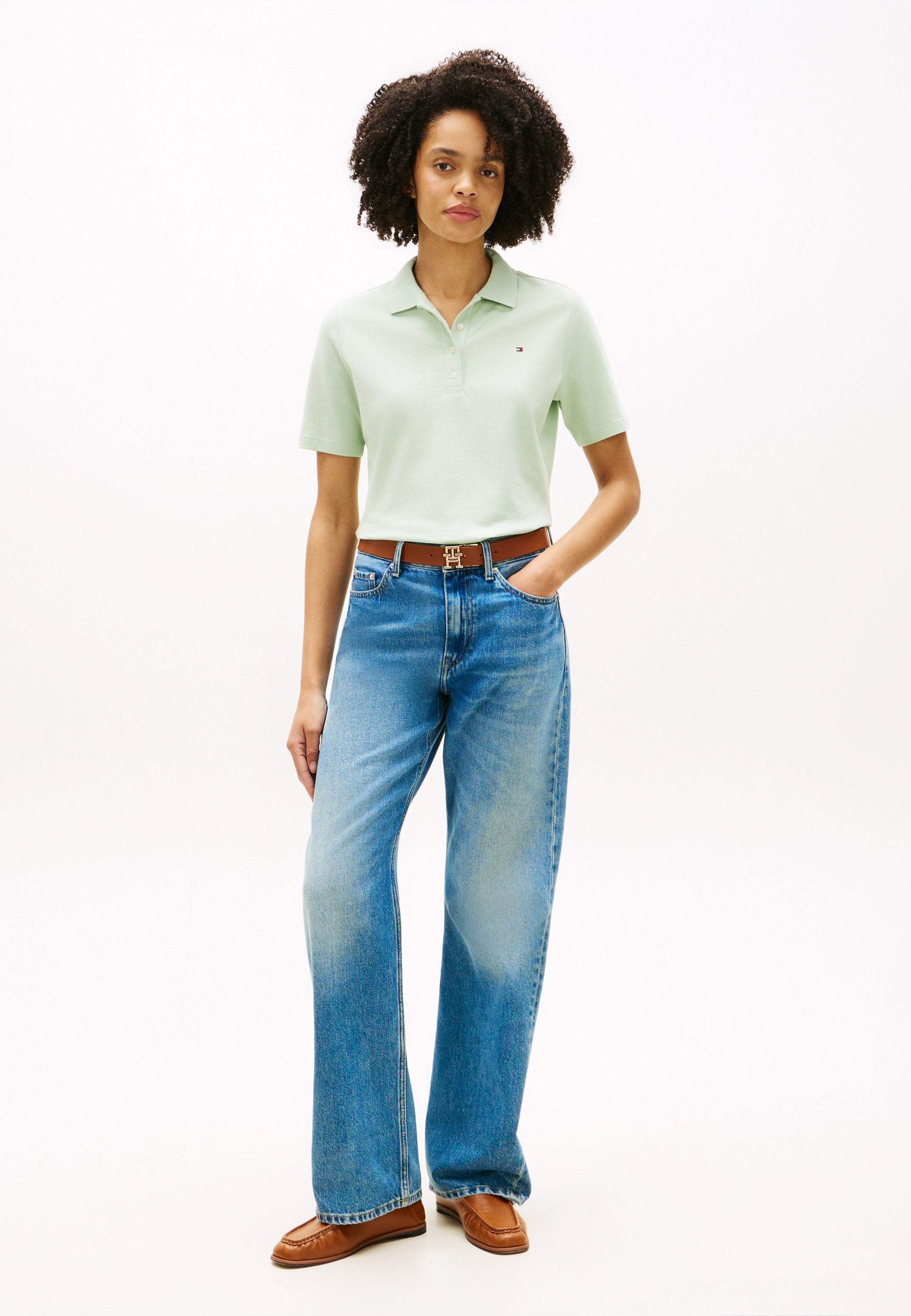Polo shirt - gentle jade