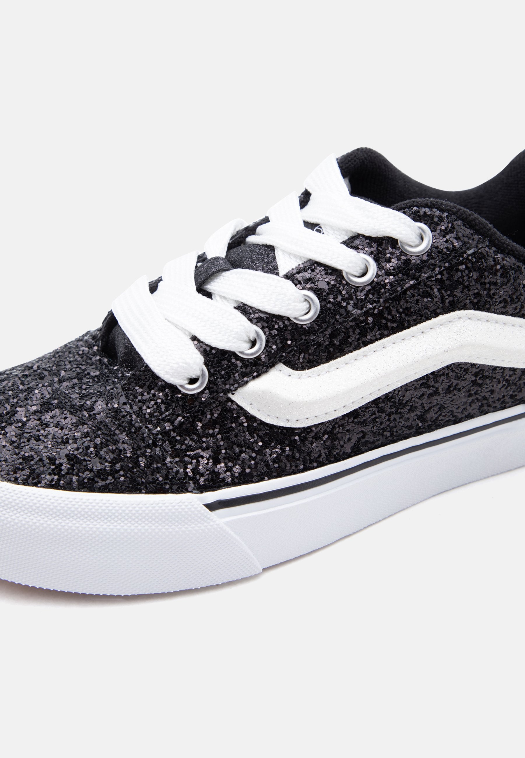 KNU SKOOL - Trainers - glitter black/white