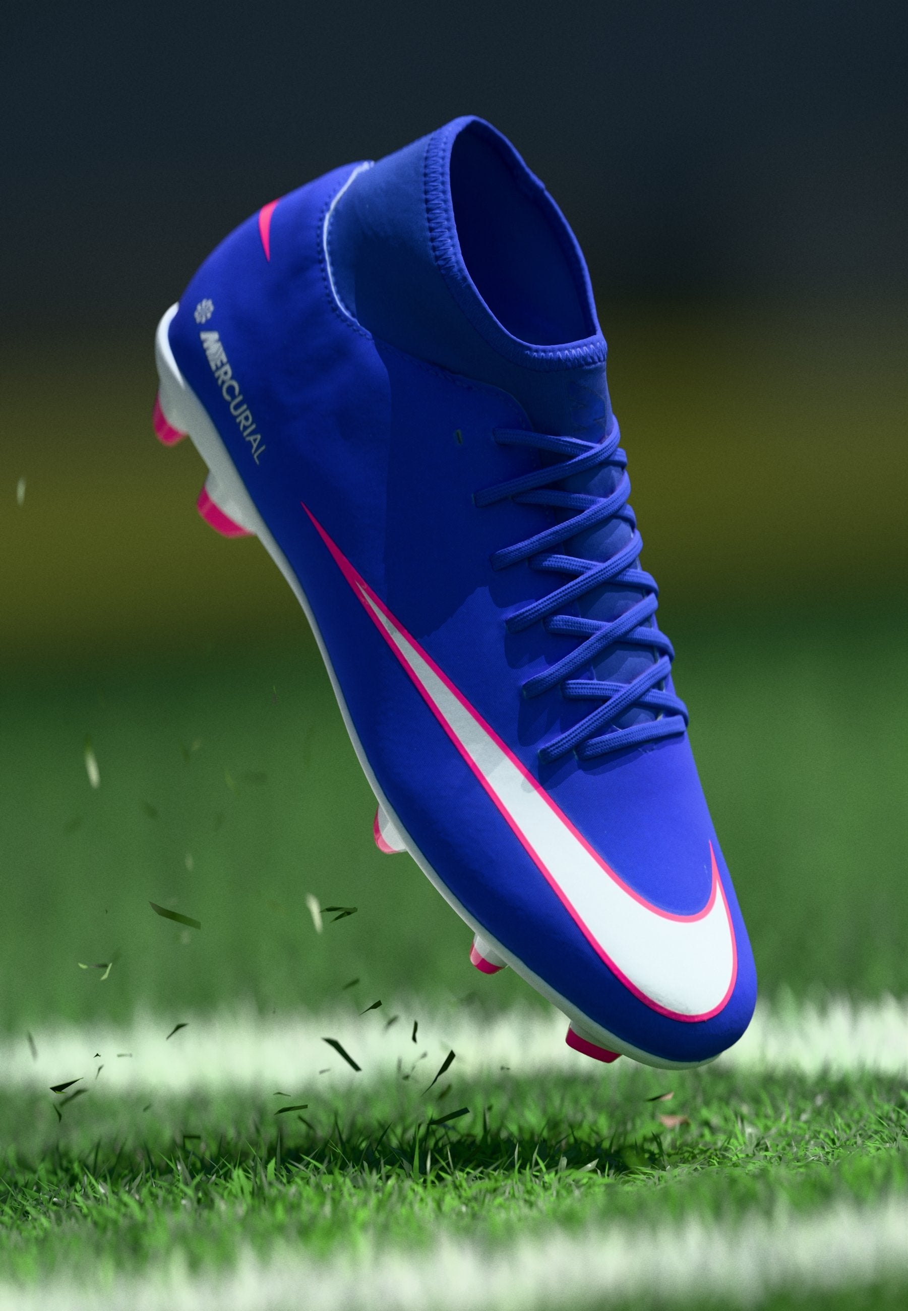 10 CLUB FG/MG - Football boots artificial grass - racer blue/white