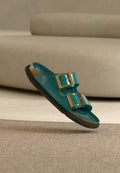 ARIZONA DB LENA HS DARK TEAL HEX CUPSOLES NARROW - Sandals - dark teal