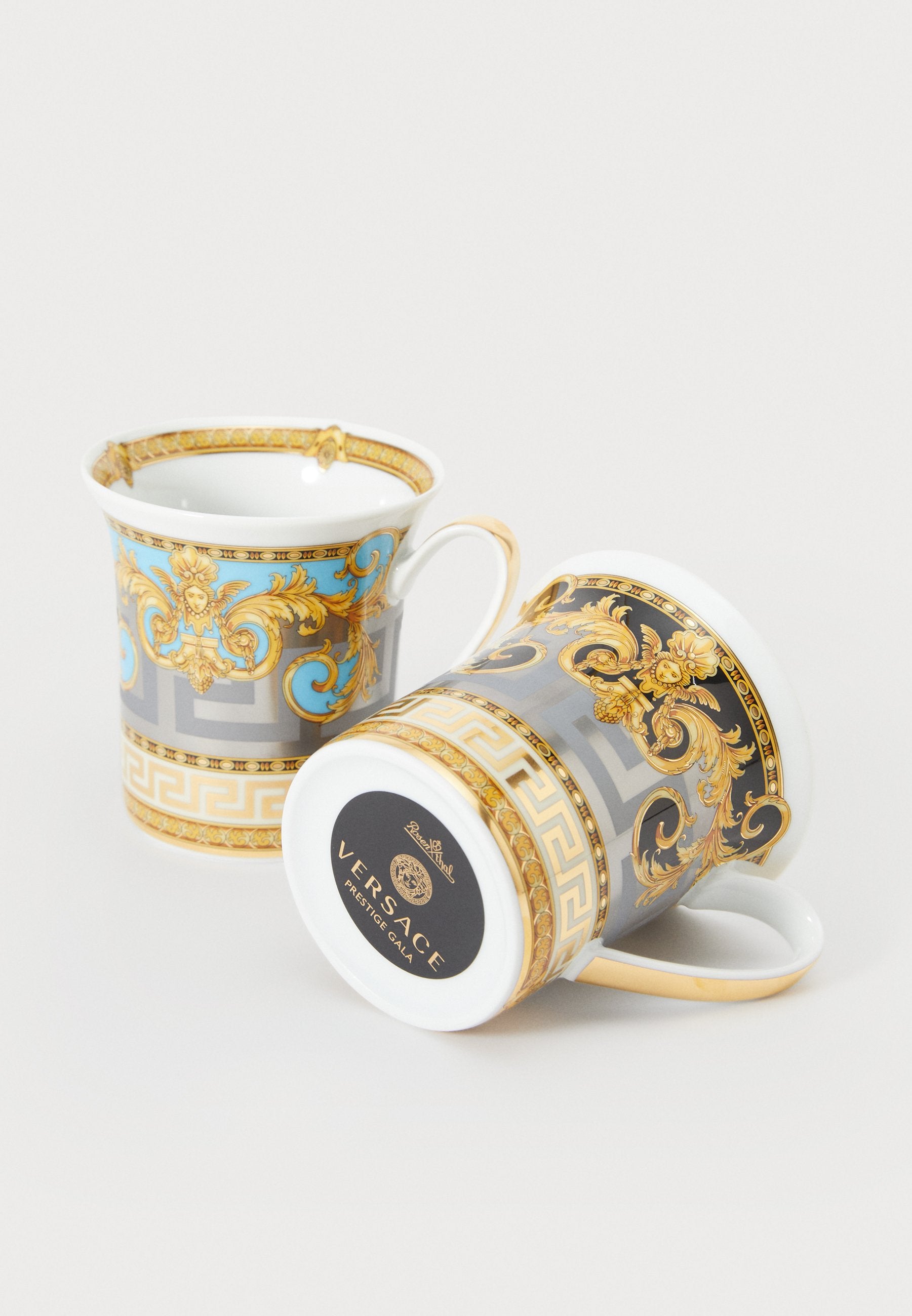 2 MUGS W. HANDLE SET - Saucer - prestige gala