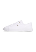 ENAMEL FLAG CANVAS TRAINERS - Trainers - white