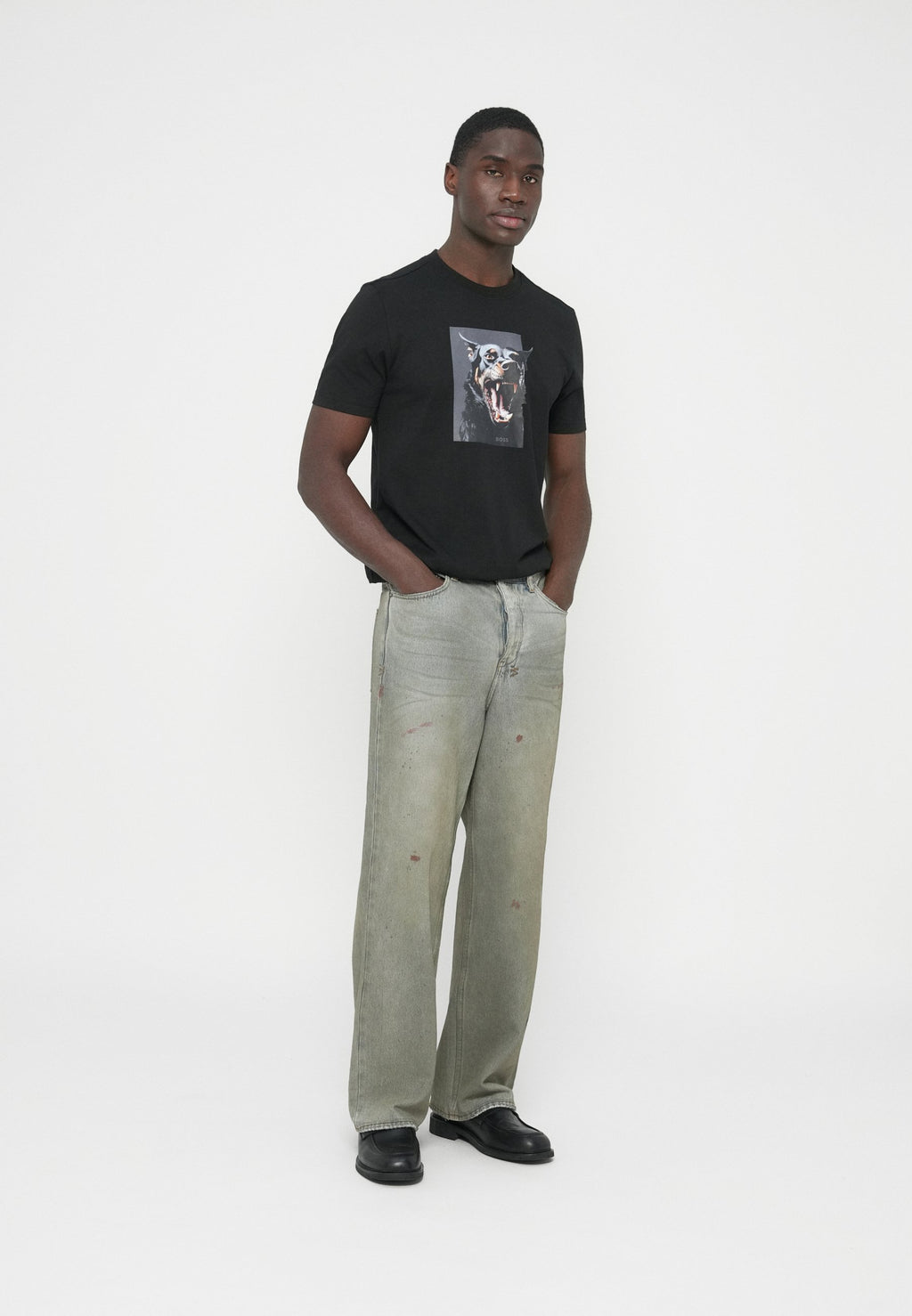 TE_DOBERMANN - Print T-shirt - black