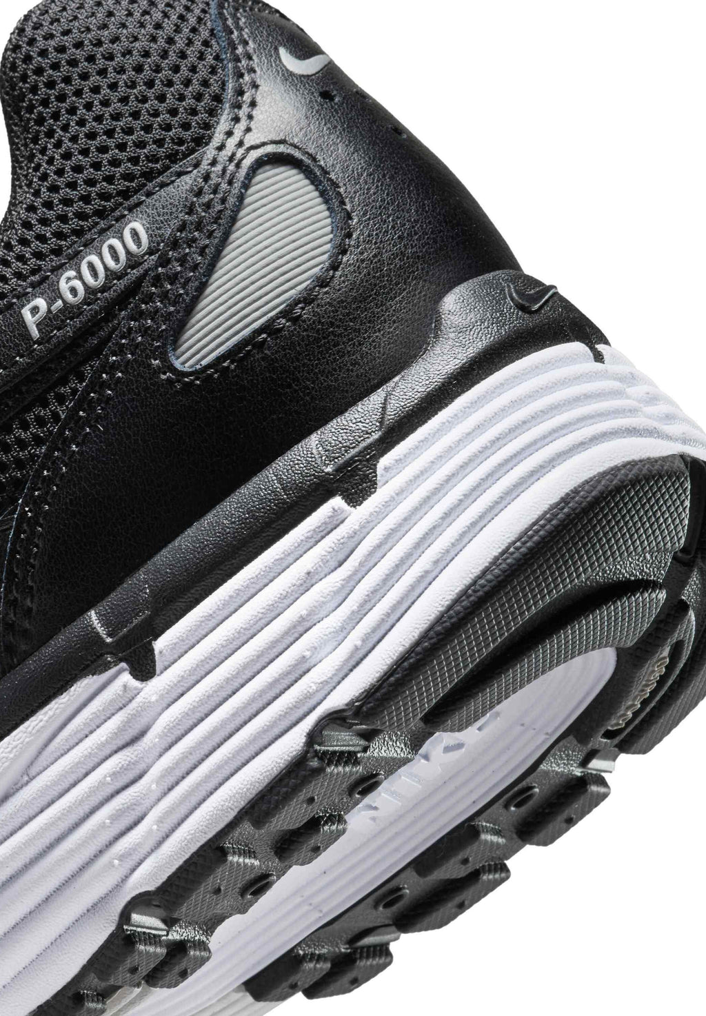 P 6000 UNISEX - Trainers - black white mtlc silver