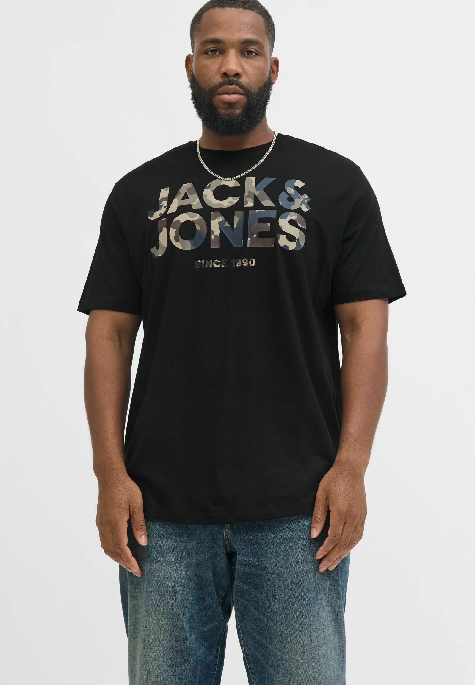 Plus Size 3-pack - Print T-shirt - black