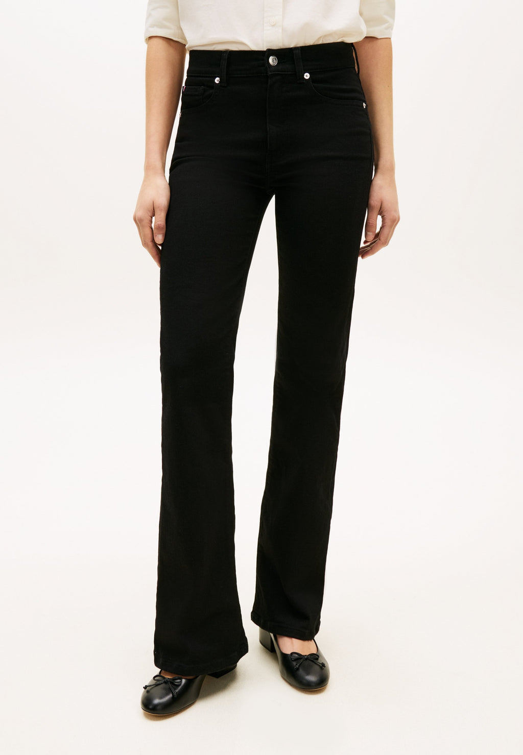 JEAN FLARE NOIR TAILLE MI-HAUTE - Jean flare - noir