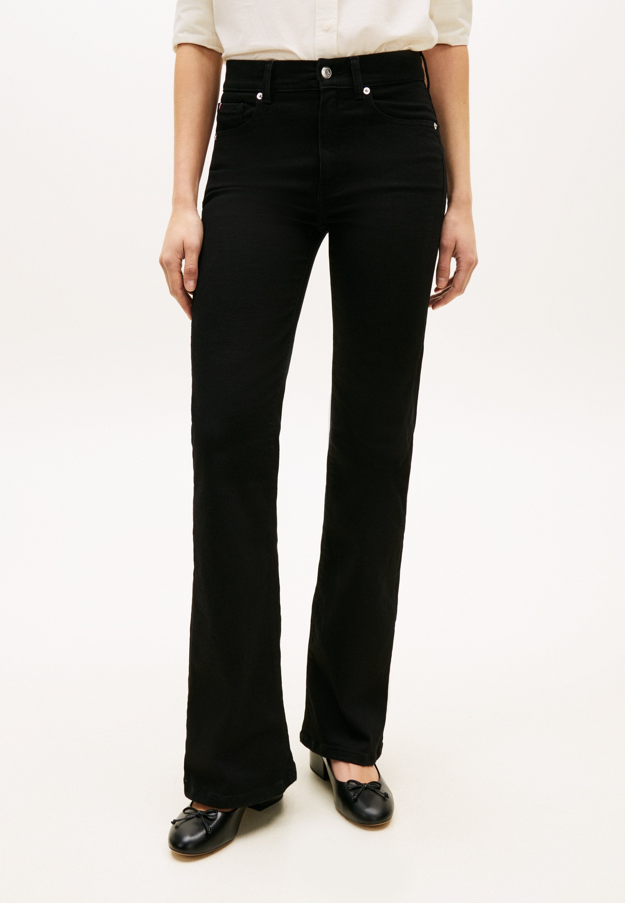 JEAN FLARE NOIR TAILLE MI-HAUTE - Jean flare - noir