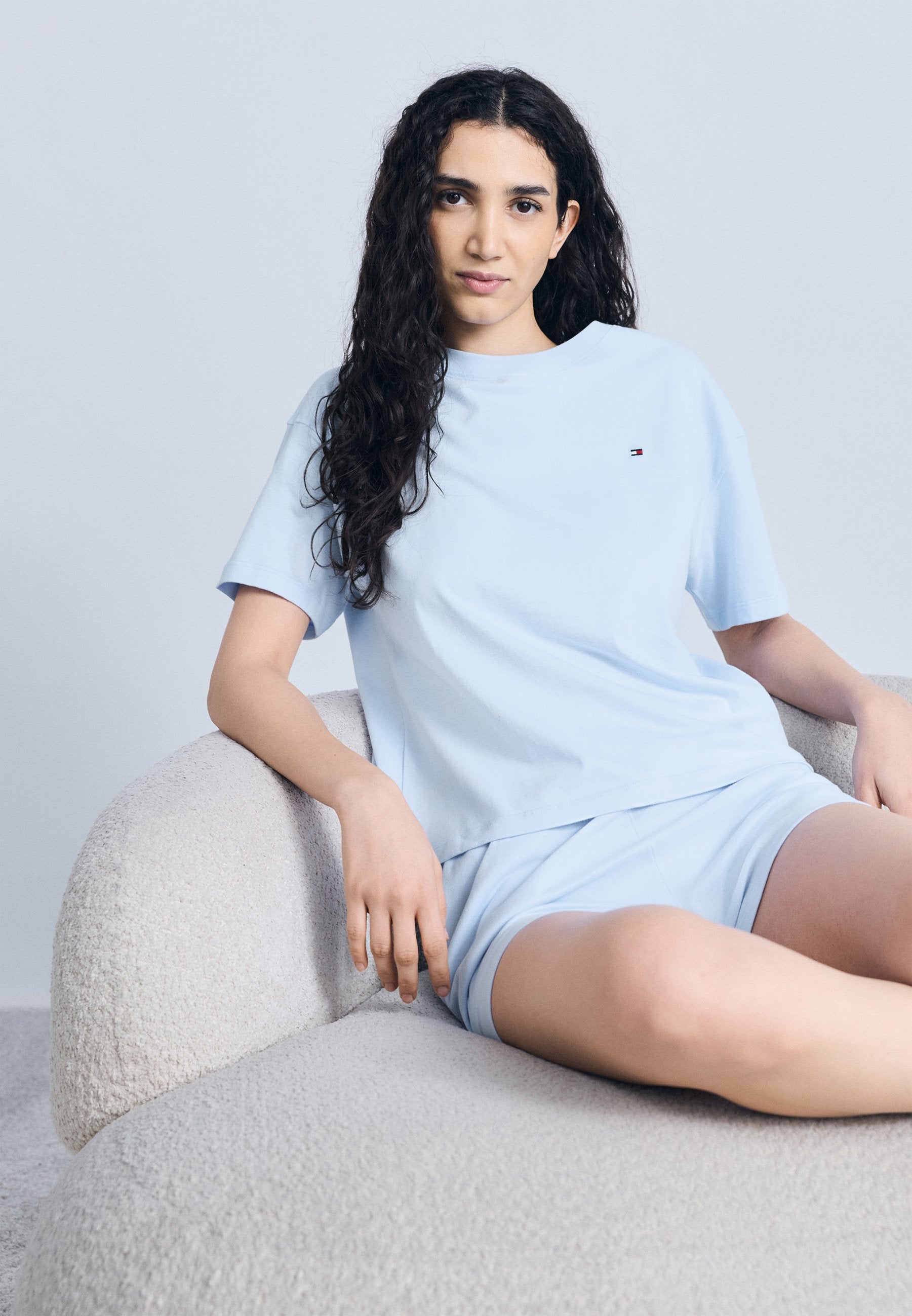 SOLID SHORT - Pyjama set - sweet blue
