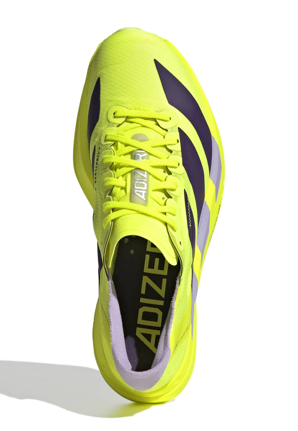 ADIZERO ADIOS PRO 4 - أحذية جري على الطرق - أصفر شمسي/أورورا برقوق/برقوق بودرة