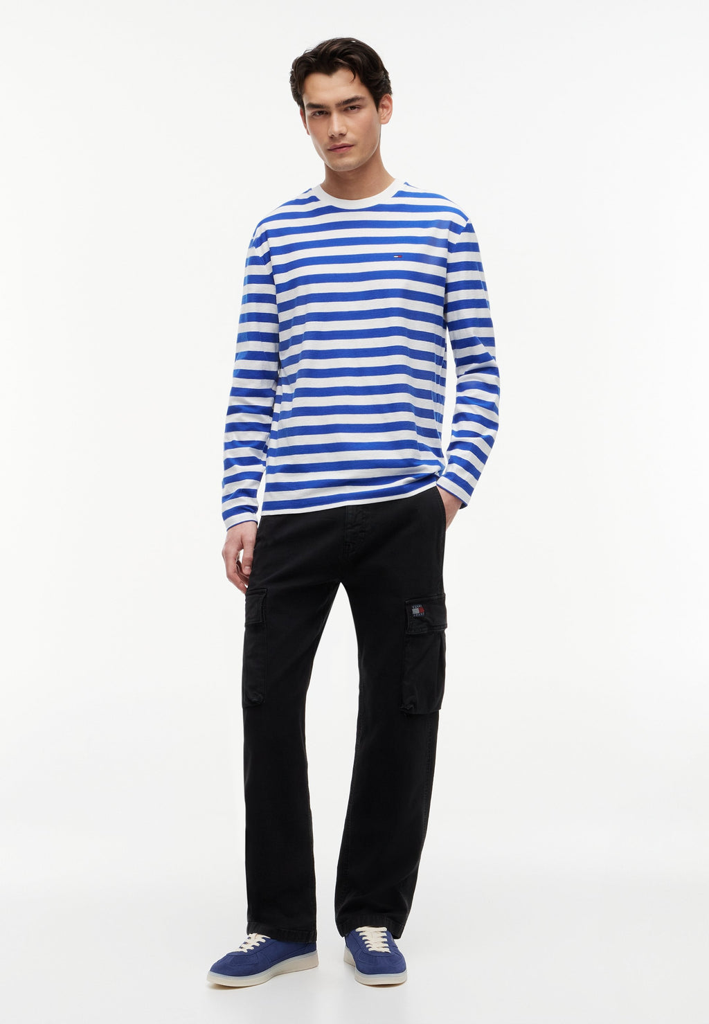 Long sleeved top - providence blue stripe