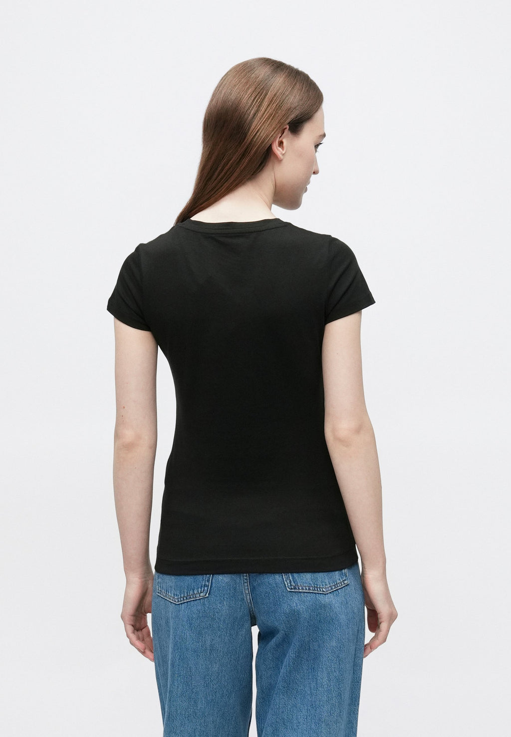 FLOWERS TRIANGLE TEE - Print T-shirt - jet black