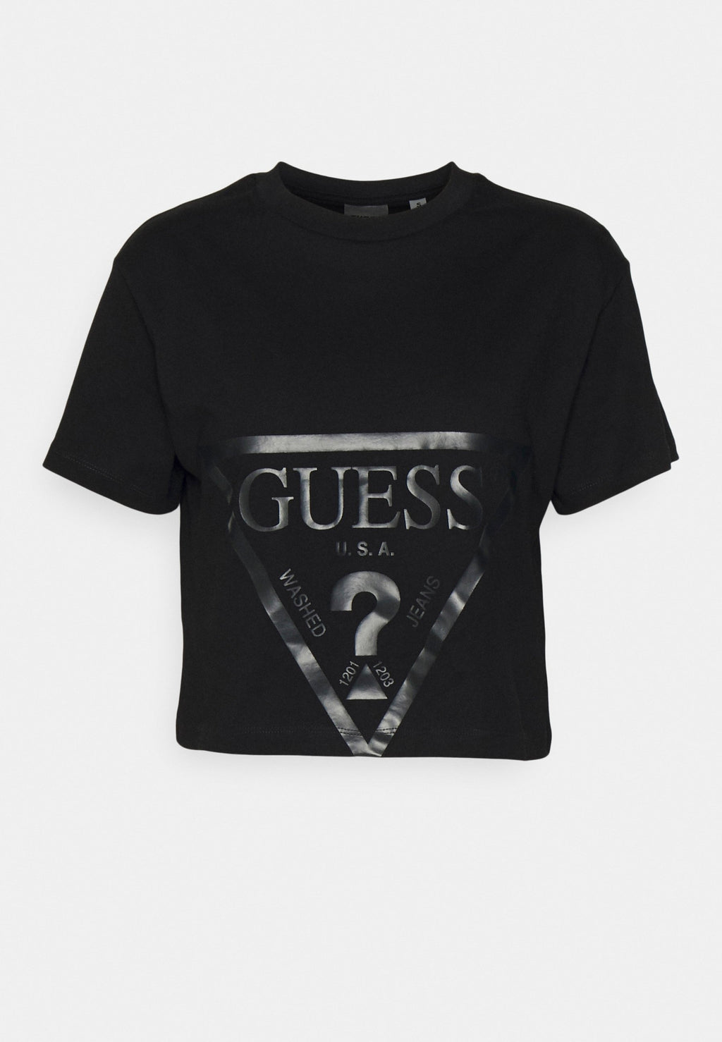 ADELE CROP  - Print T-shirt - jet black