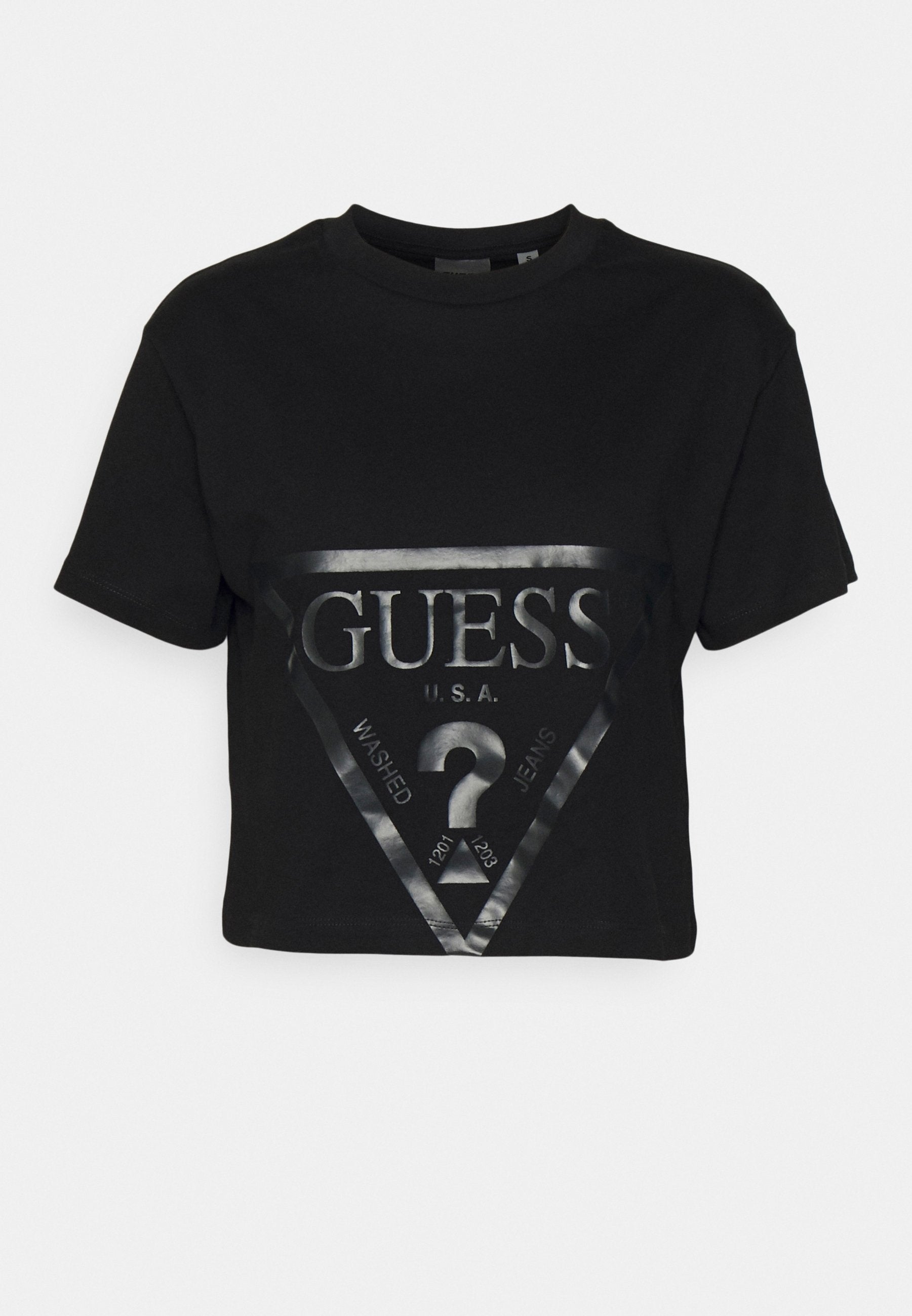 ADELE CROP  - Print T-shirt - jet black