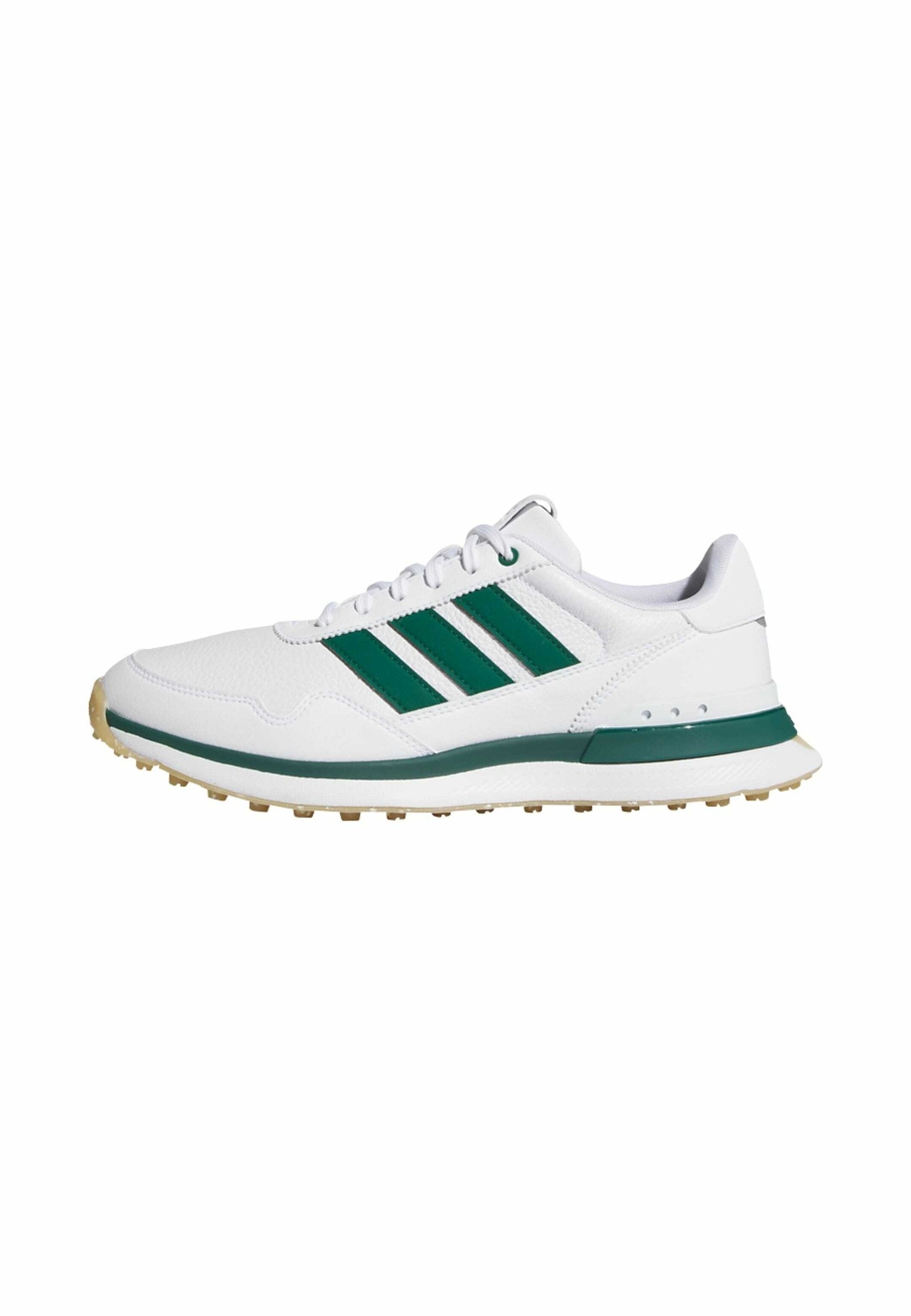 S2G 26 LEATHER - Chaussures de golf (sans crampons) - blanc nuage/vert collégial/gomme