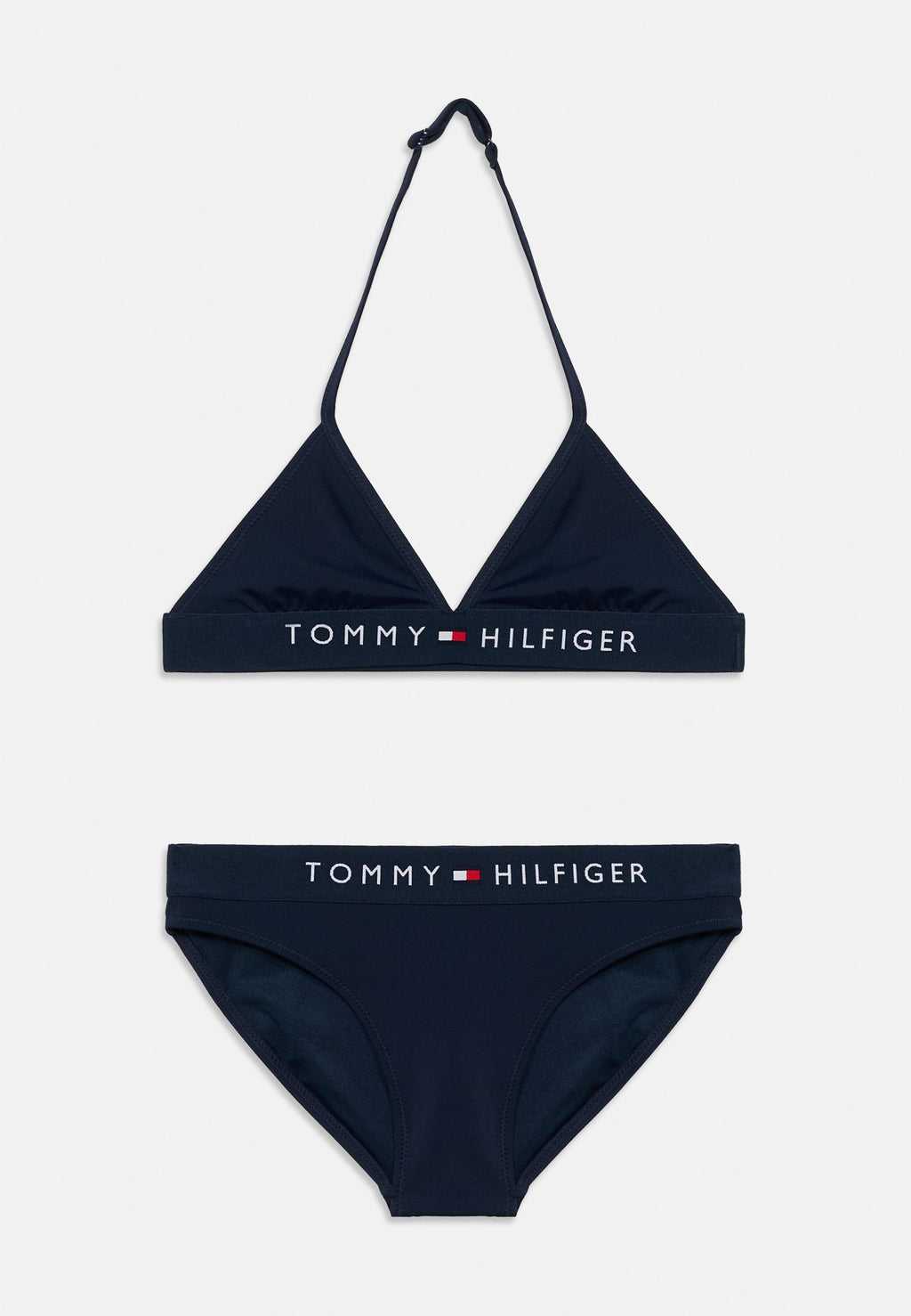 ORIGINAL LOGO HALTERNECK TRIANGLE BIKINI SET - Bikini - dark night navy