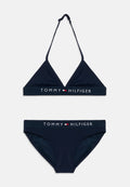ORIGINAL LOGO HALTERNECK TRIANGLE BIKINI SET - Bikini - dark night navy