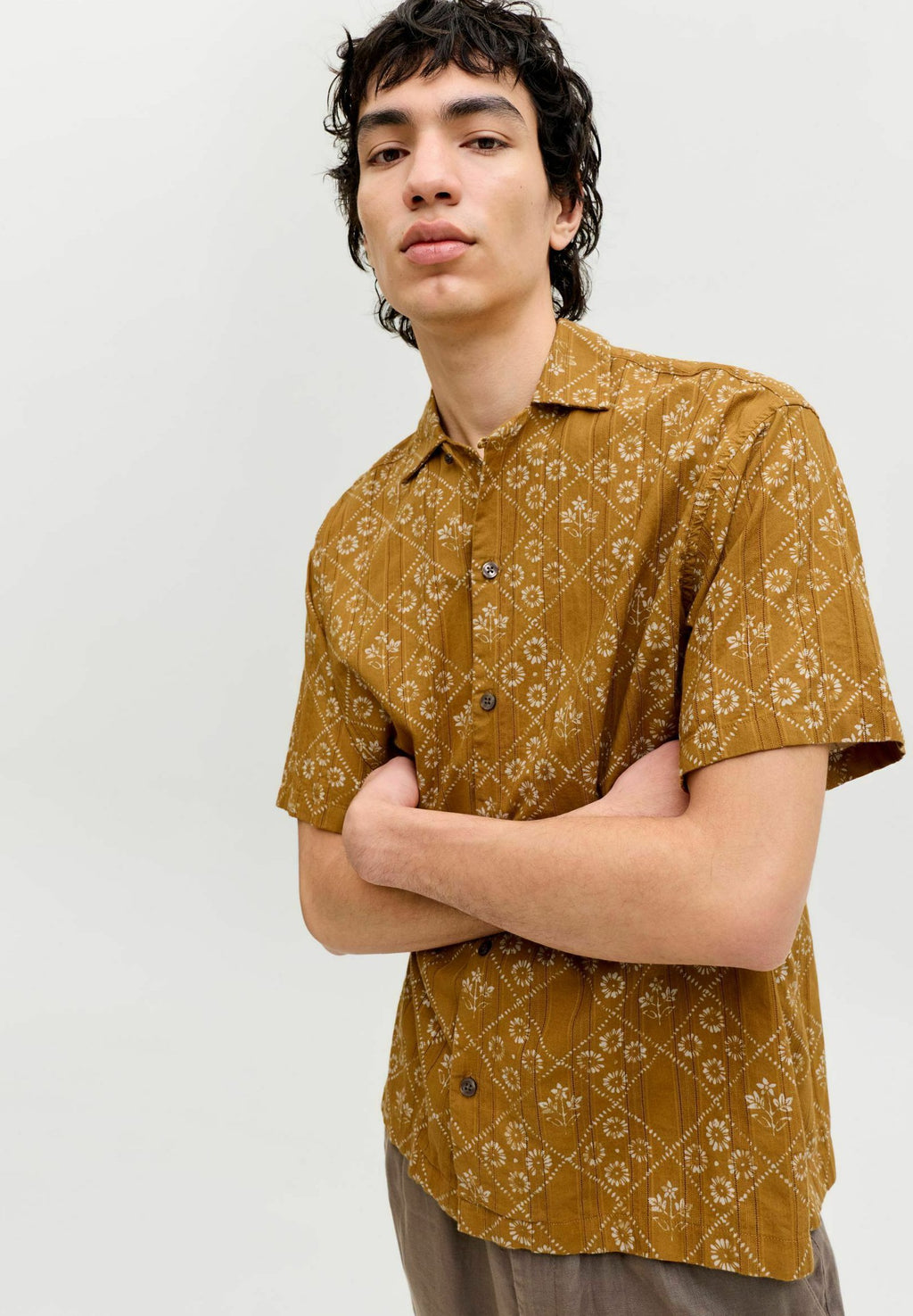 JPRBLULYON PRINT SHIRT - Shirt - wood thrush