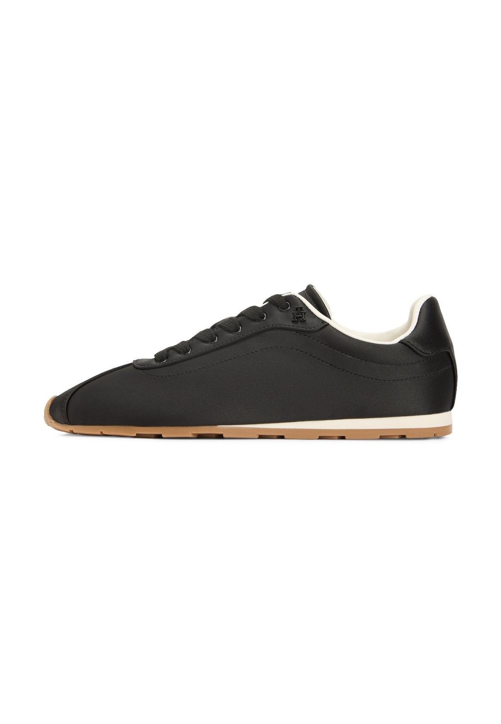 TH MONOGRAM SATIN TRAINERS - Trainers - black