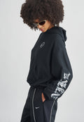 STREET - Sweat à capuche - noir/gris collège