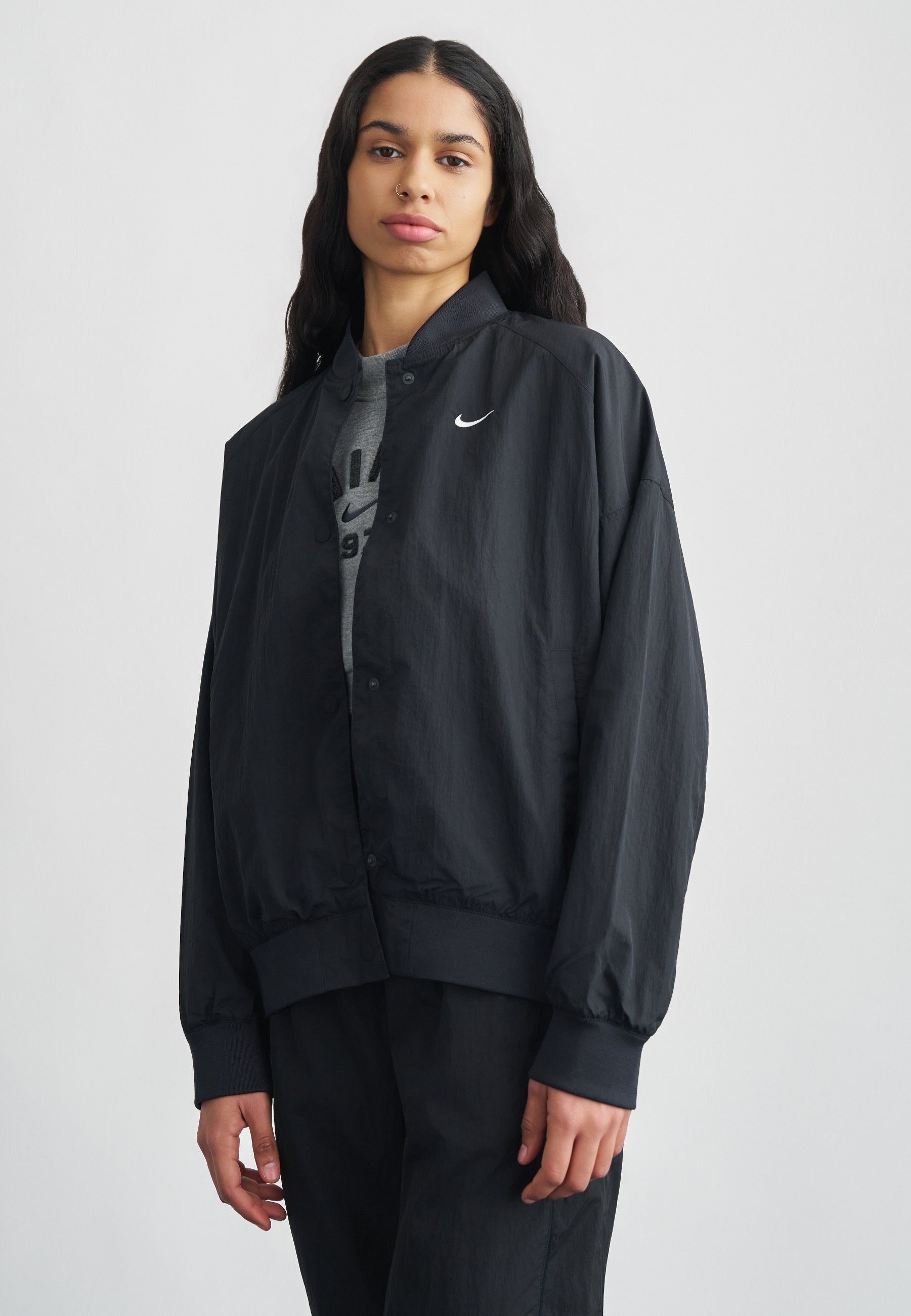 STREET VARSITY JACKET - Light jacket - black