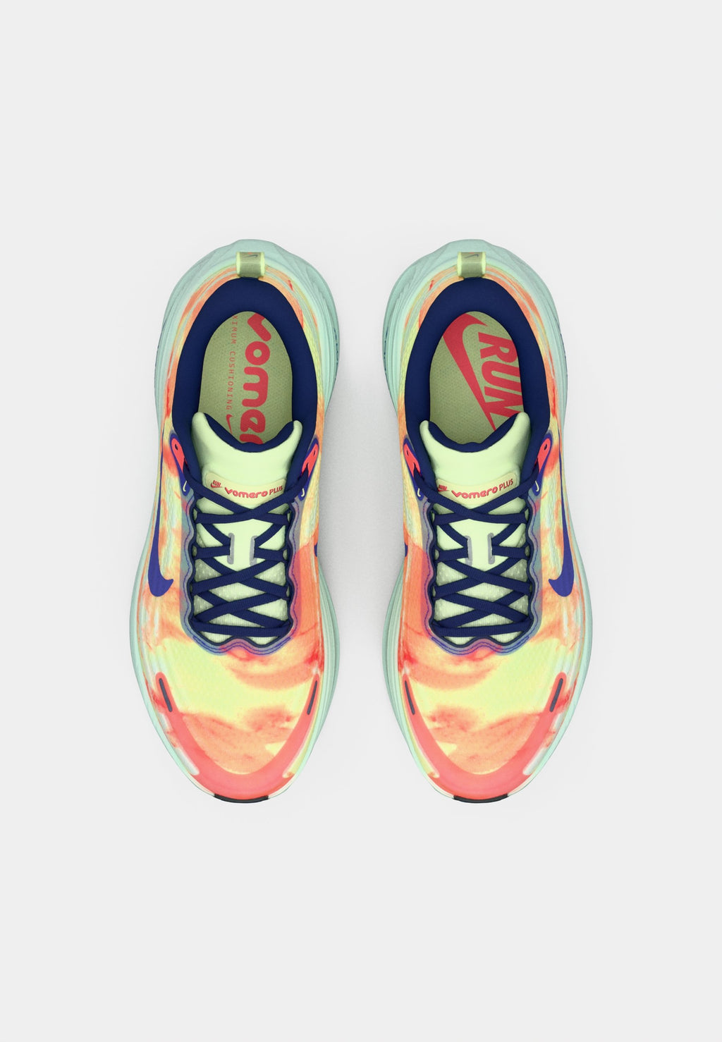 VOMERO PLUS - Road running shoes - barely volt/indigo burst/hot lava/blue void/barely green/anthracite
