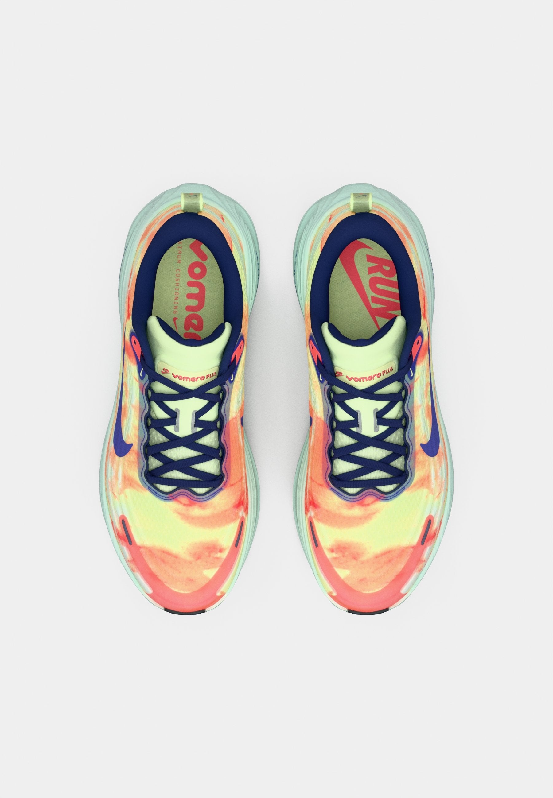 VOMERO PLUS - Road running shoes - barely volt/indigo burst/hot lava/blue void/barely green/anthracite