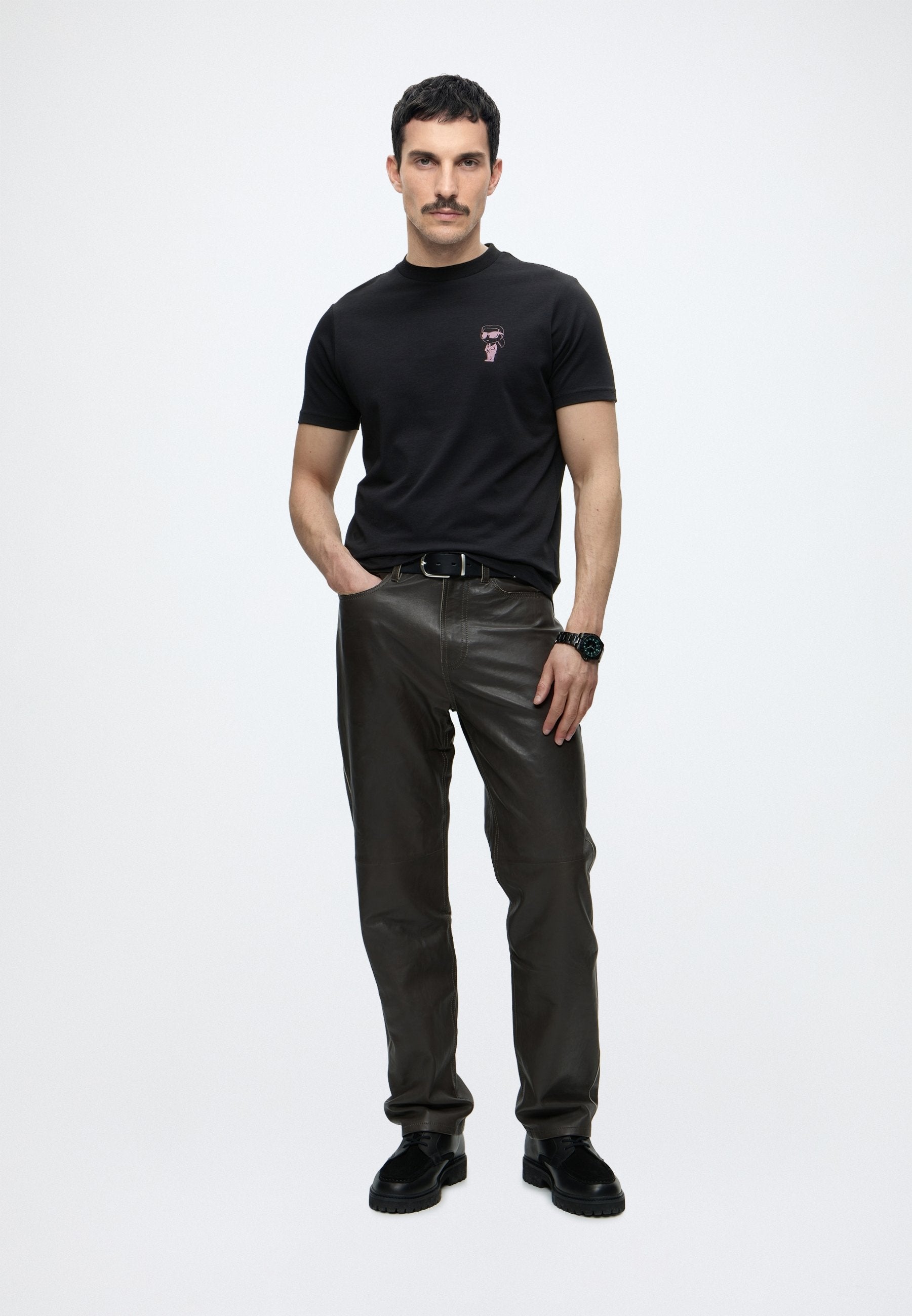 CREWNECK - Basic T-shirt - black/pink