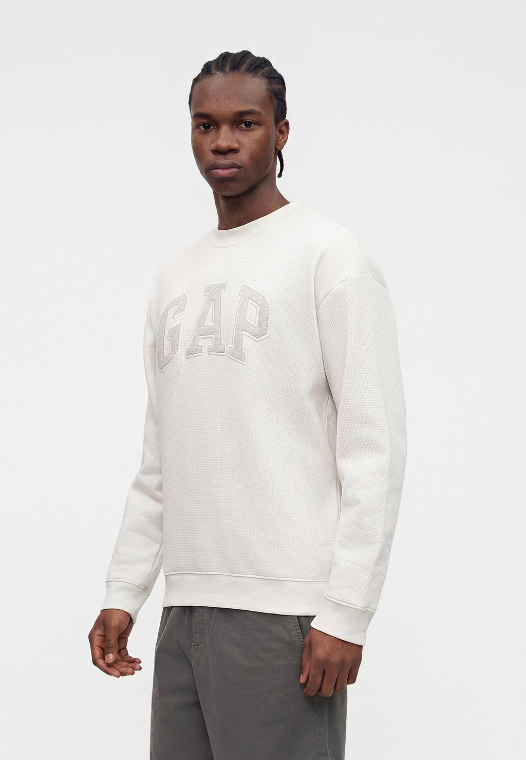 HERITAGE LOGO CREW SOLID - Sweatshirt - stone