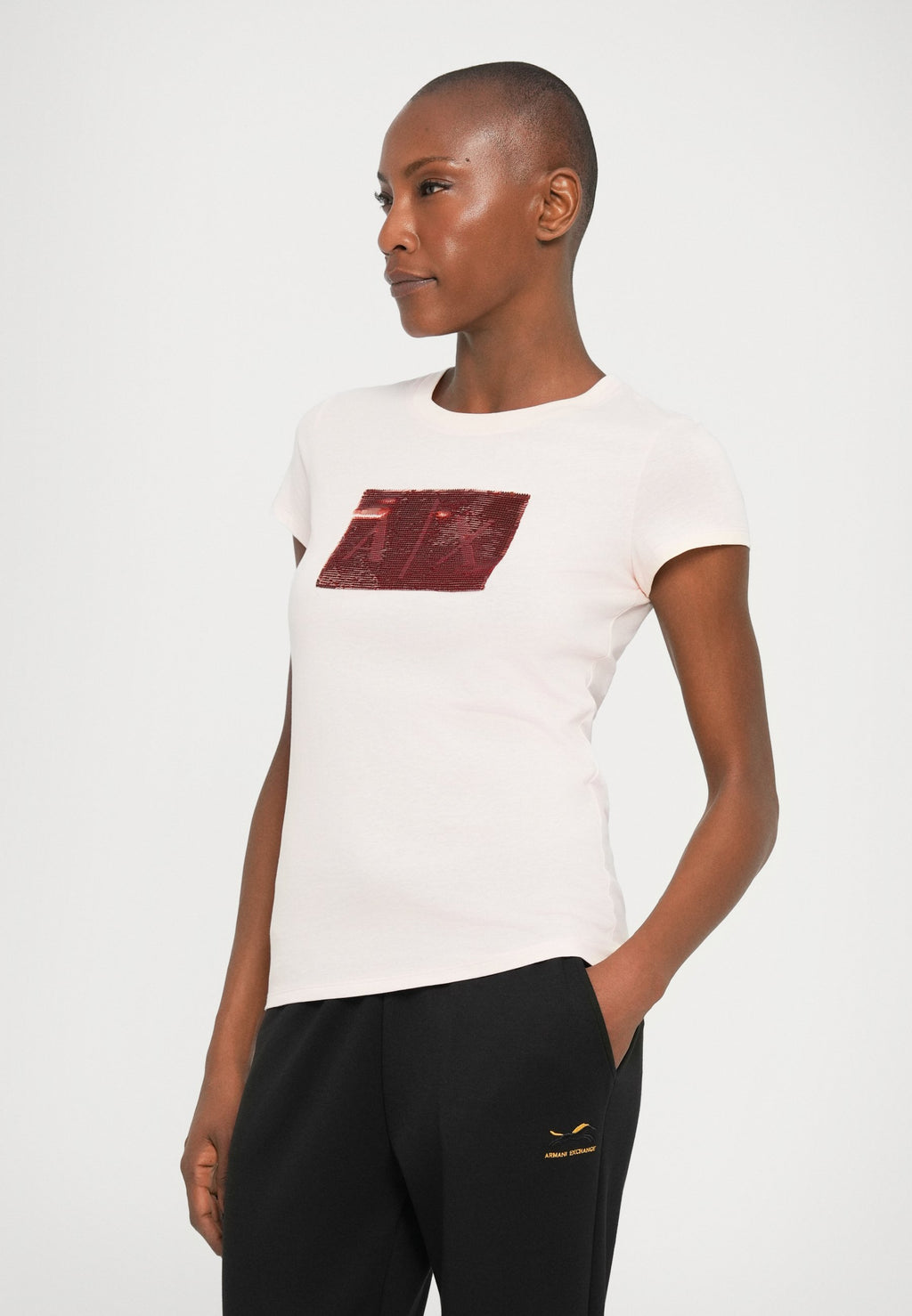 Print T-shirt - salt rose