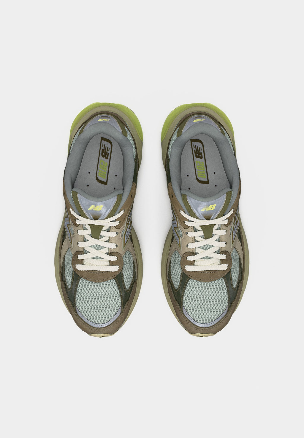 U2010 UNISEX - Baskets - vert discret/citron sec/gris étoile solitaire