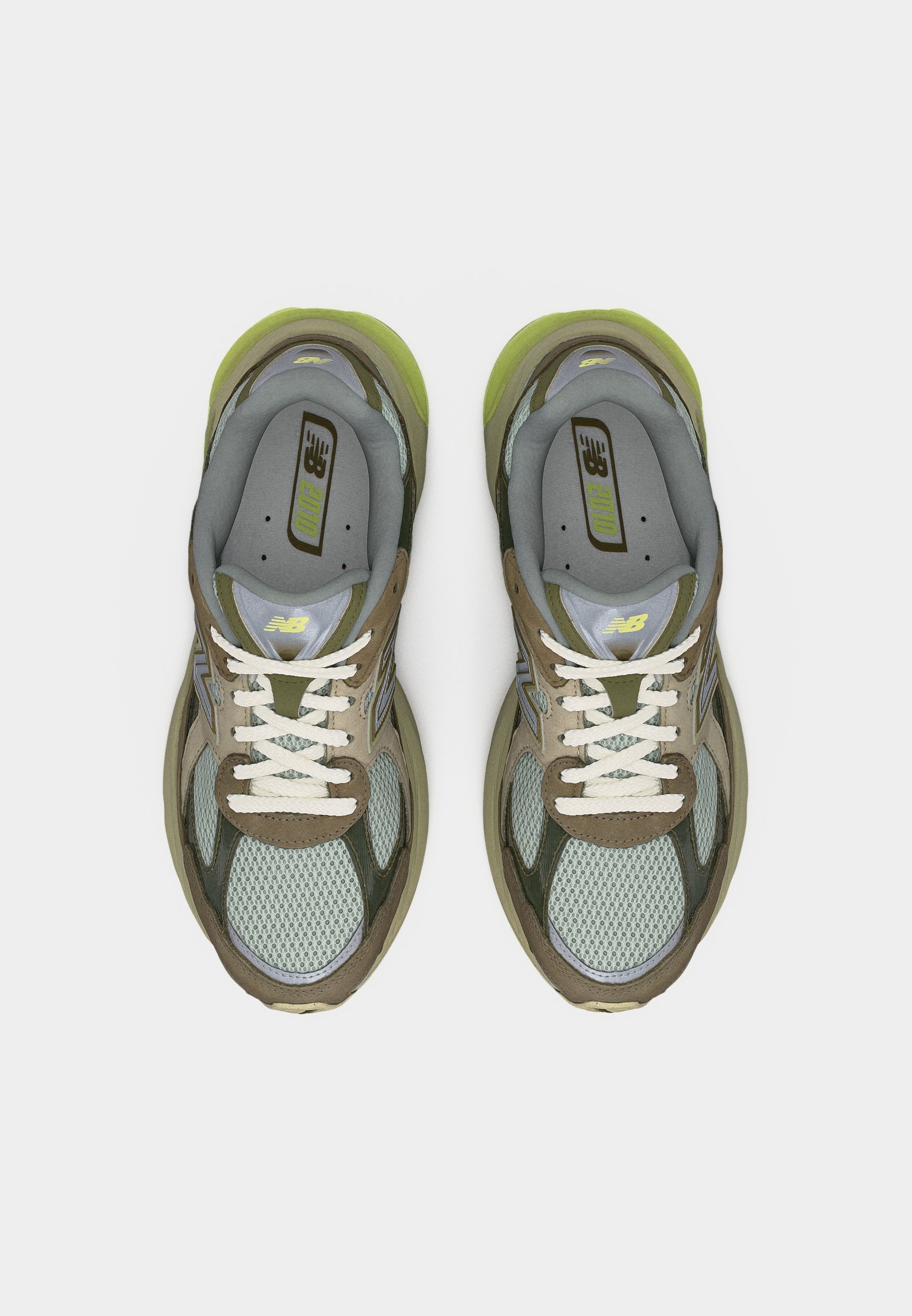 U2010 UNISEX - Baskets - vert discret/citron sec/gris étoile solitaire