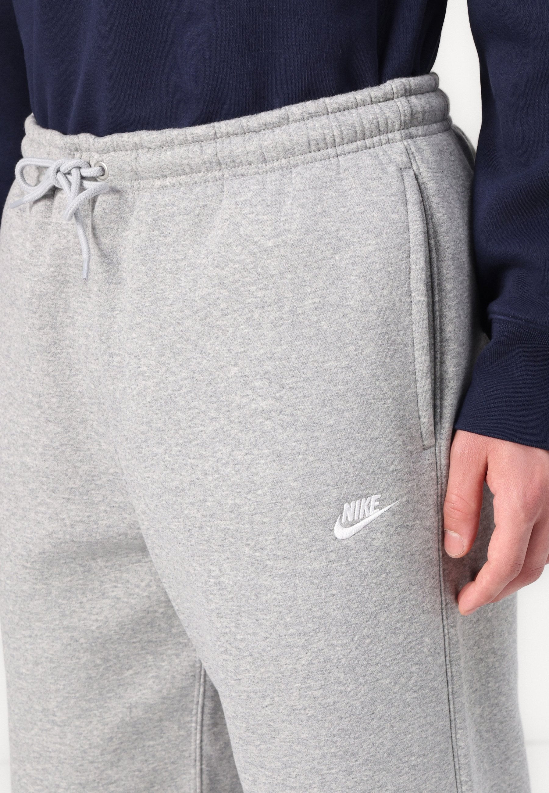 CLUB - Bas de jogging - gris chiné foncé gris fumée clair blanc