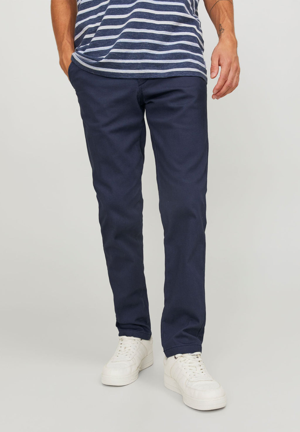 JJIMARCO JJDAVE 2 PACK - Chinos - beige/navy blazer