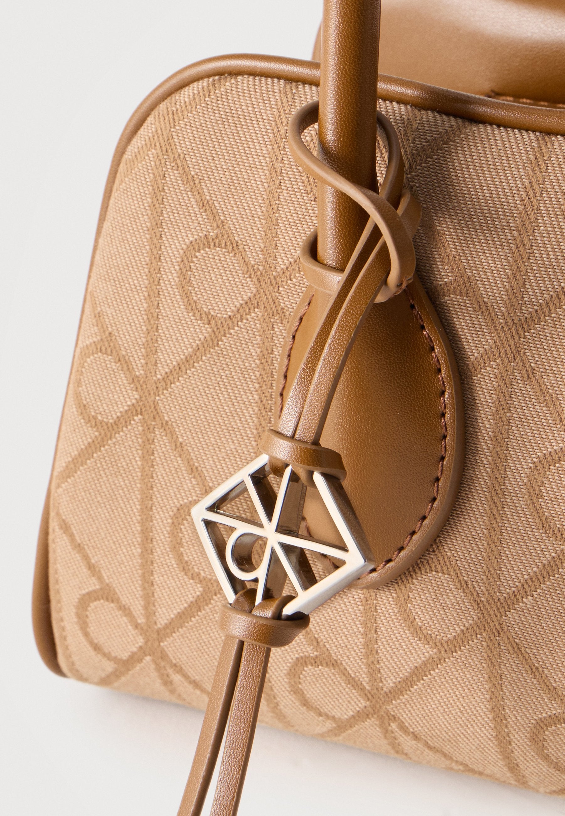 EMBLEM TRIO JACQUARD SHOULDER - Handbag - beige