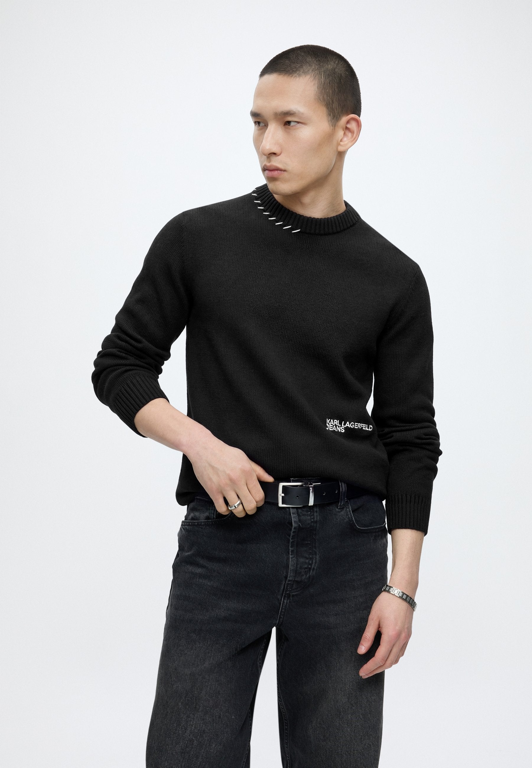 LOGO SWEATER - Jumper - black