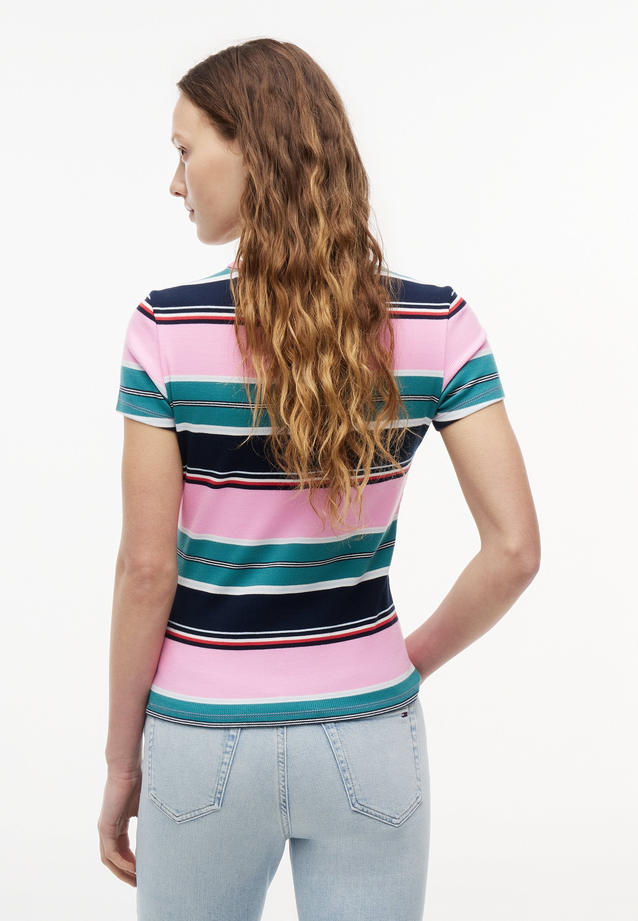 SLIM FIT - Print T-shirt - pink daisy/multi-colored