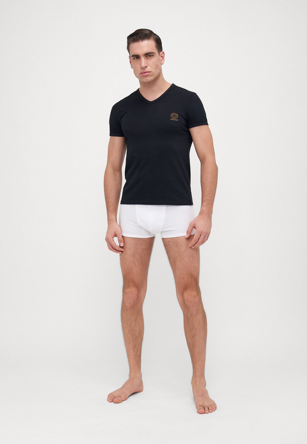 SHORT SLEEVES V NECK TOPEKA NEW LOGO - Undershirt - schwarz