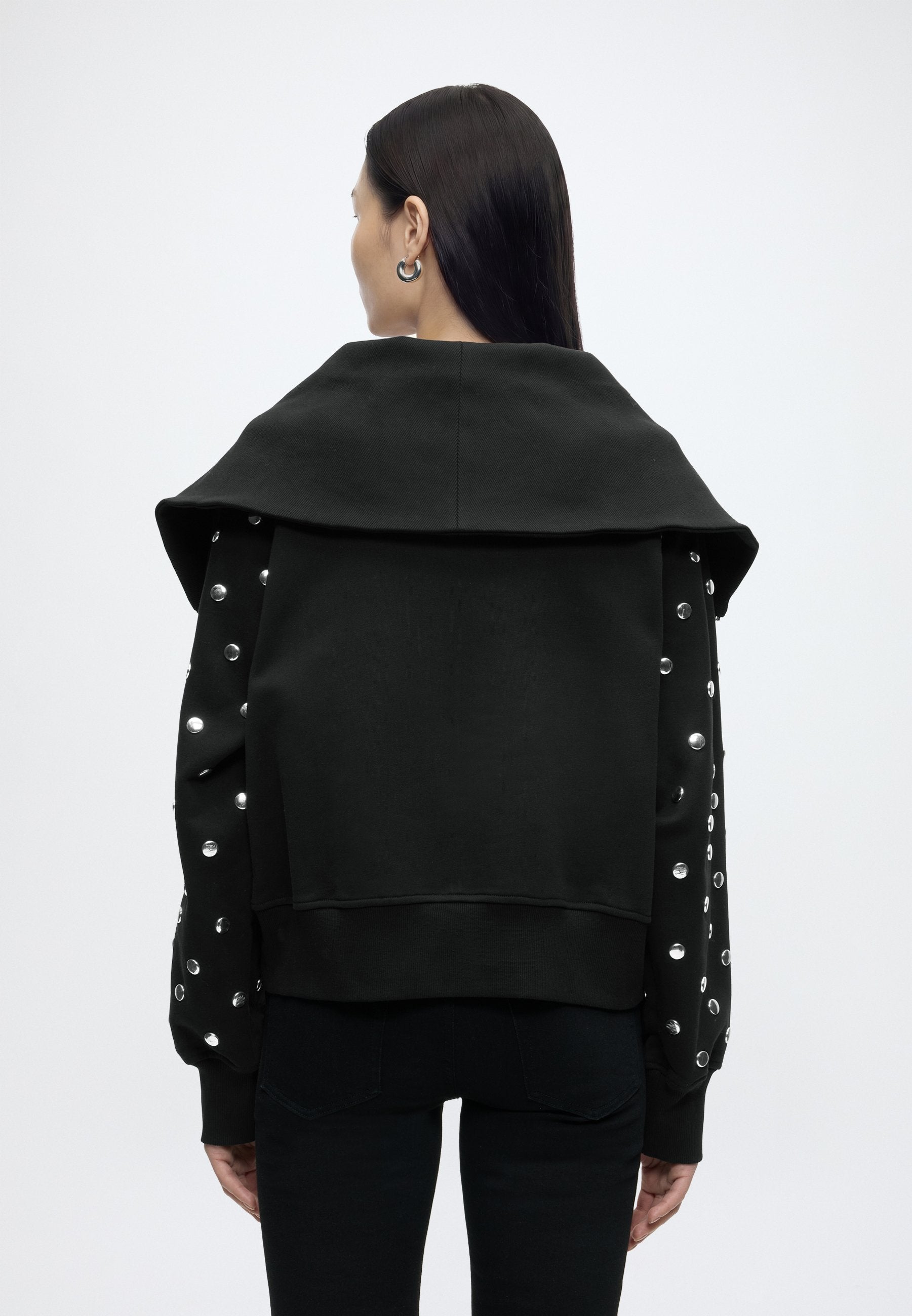 HALF ZIP UP SWEATSHIRT - Sweatshirt - black