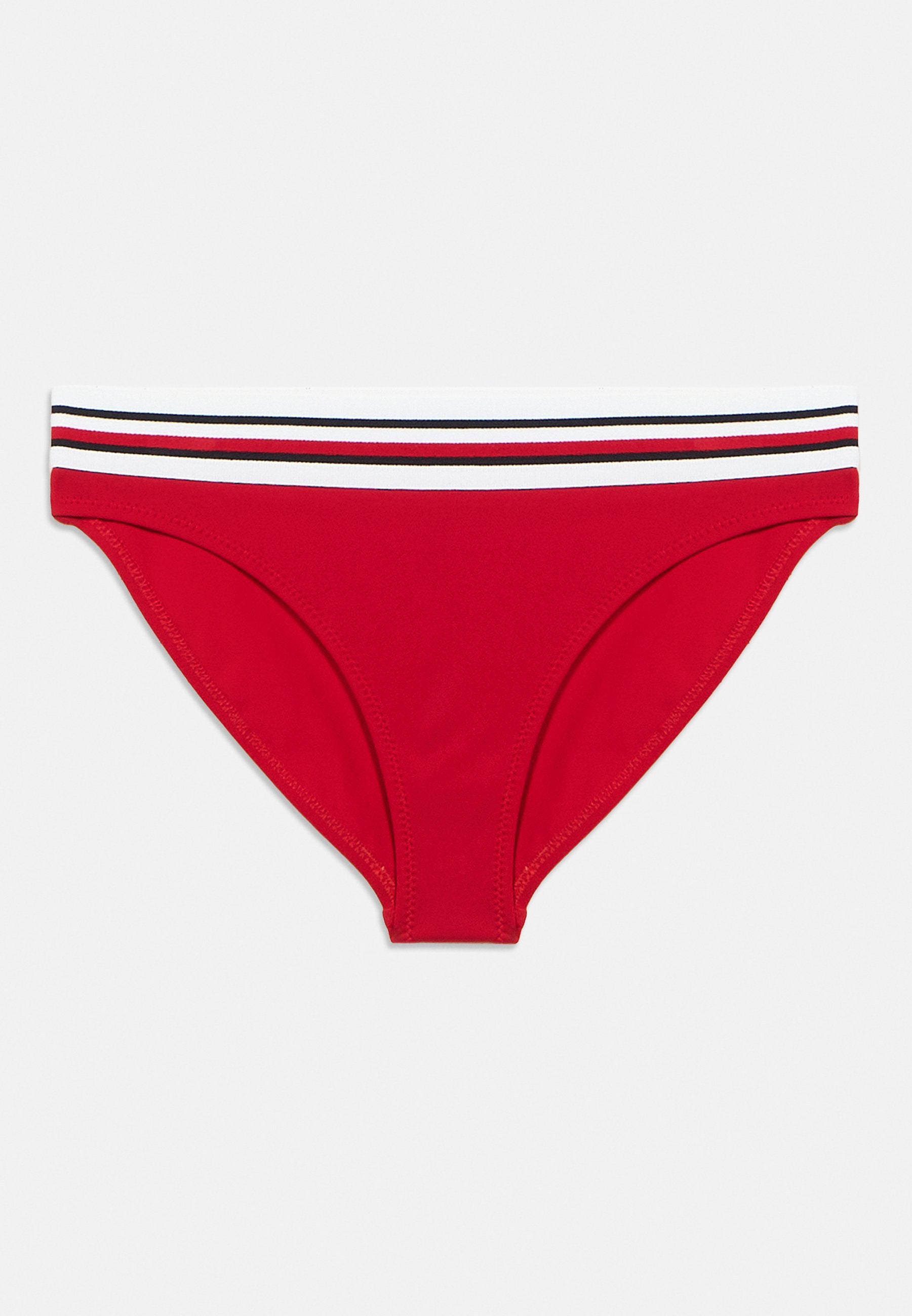 GLOBAL STRIPE BRALETTE AND BRIEFS SET - Bikini - primary red