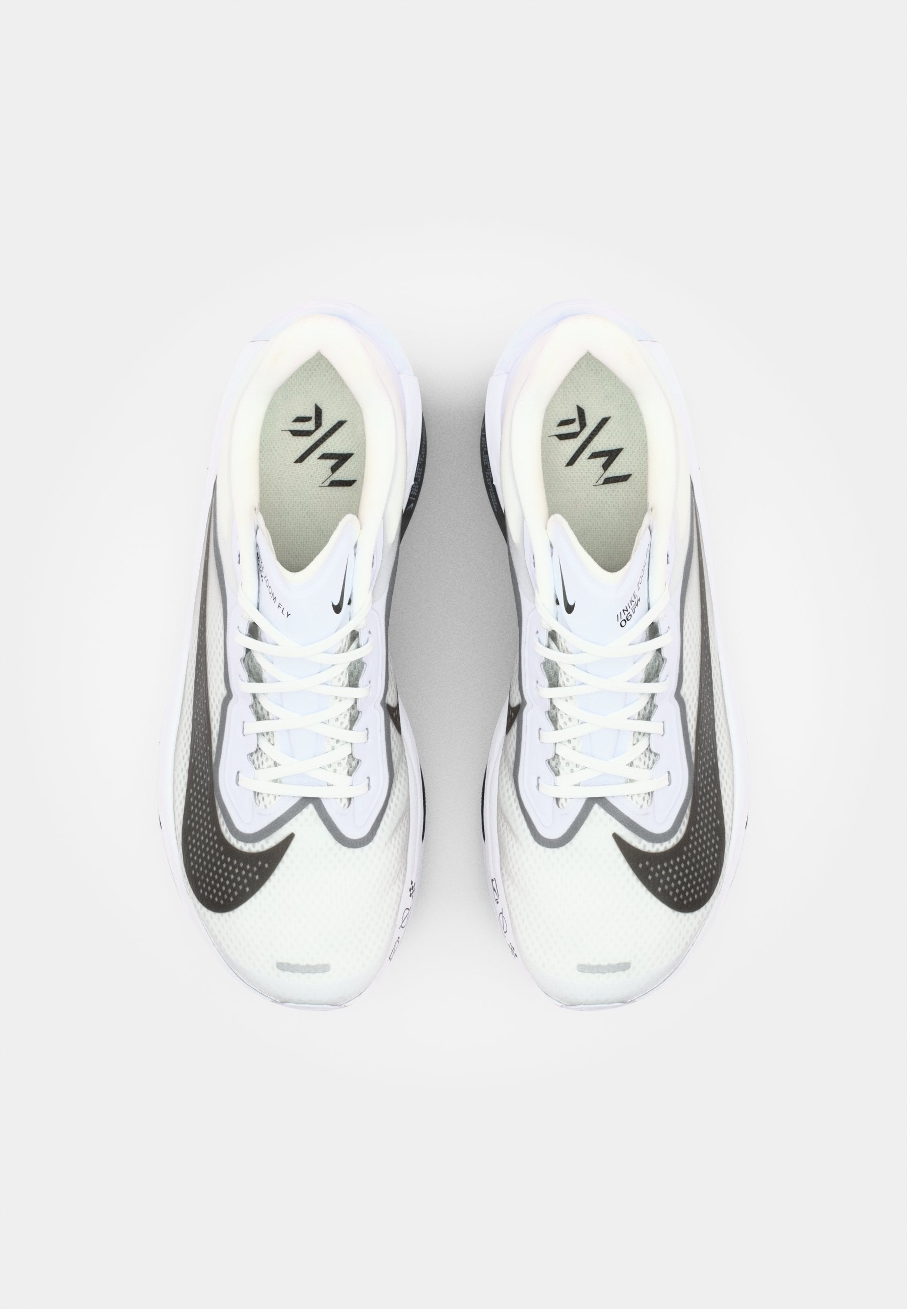 ZOOM FLY  - Road running shoes - white/black/smoke grey/metallic silver
