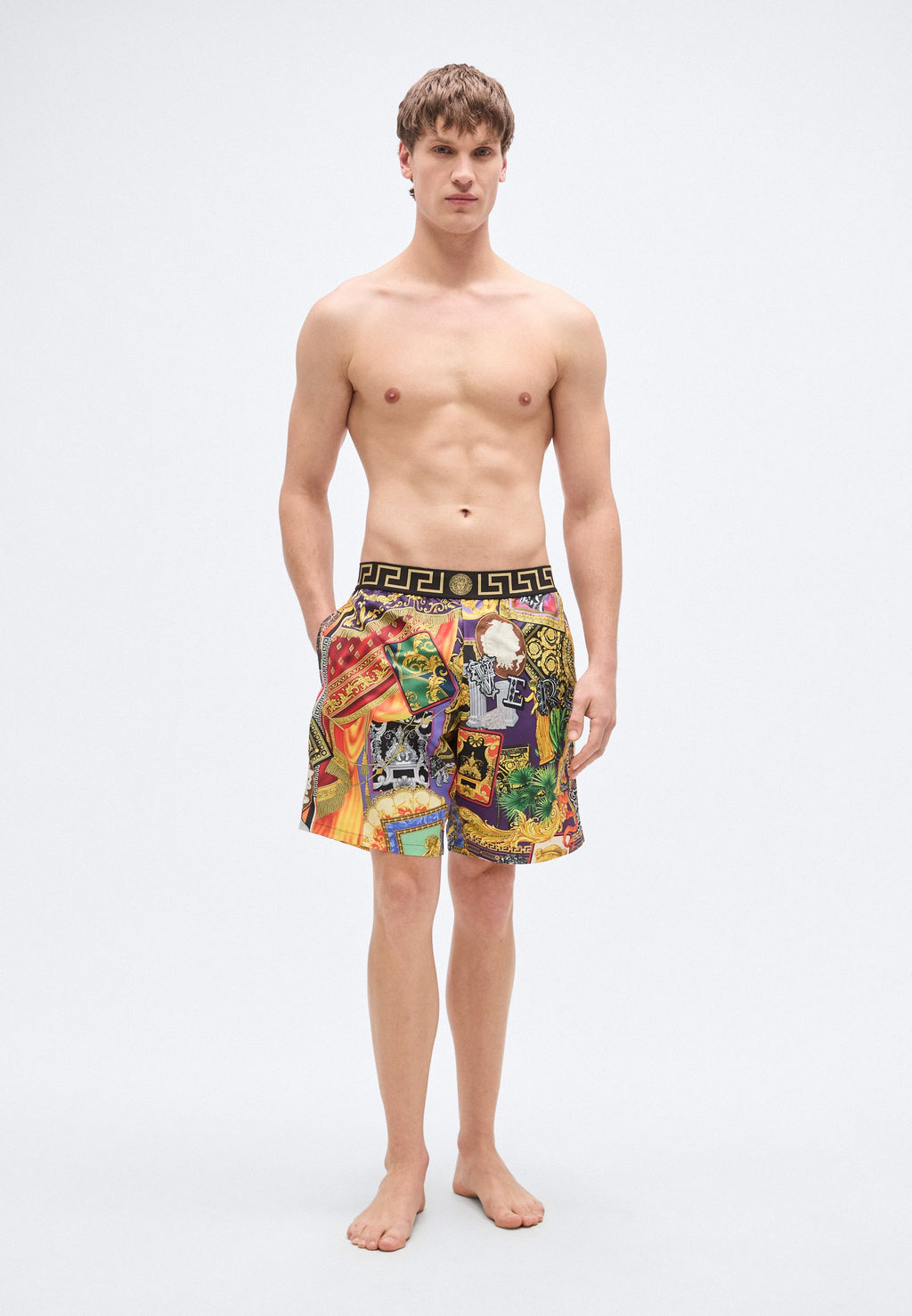 SWIM LONG PATCHWORK PRINT NEW LOGO - Swimming shorts - multicolour