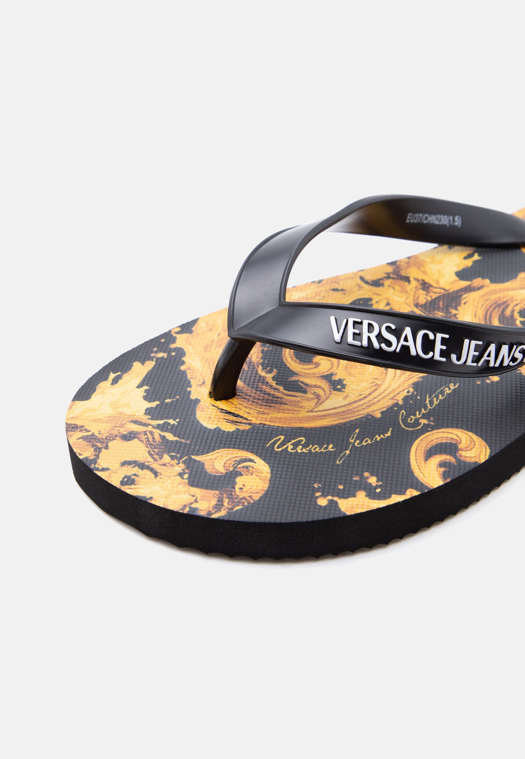 FONDO - T-bar sandals - black/gold-coloured