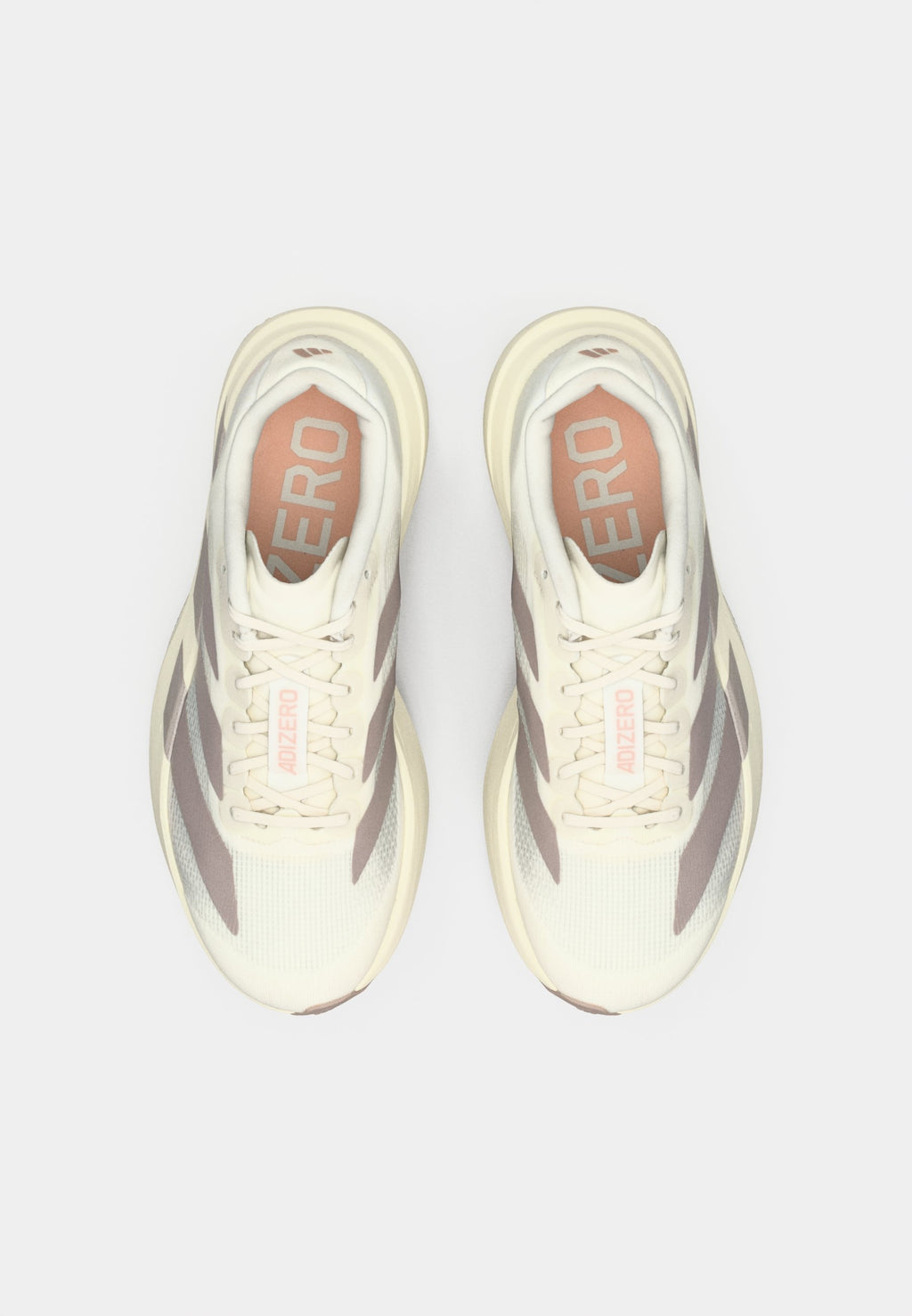 ADIZERO EVO SL W - Trainers - off white/silver-coloured metallic/blush pink