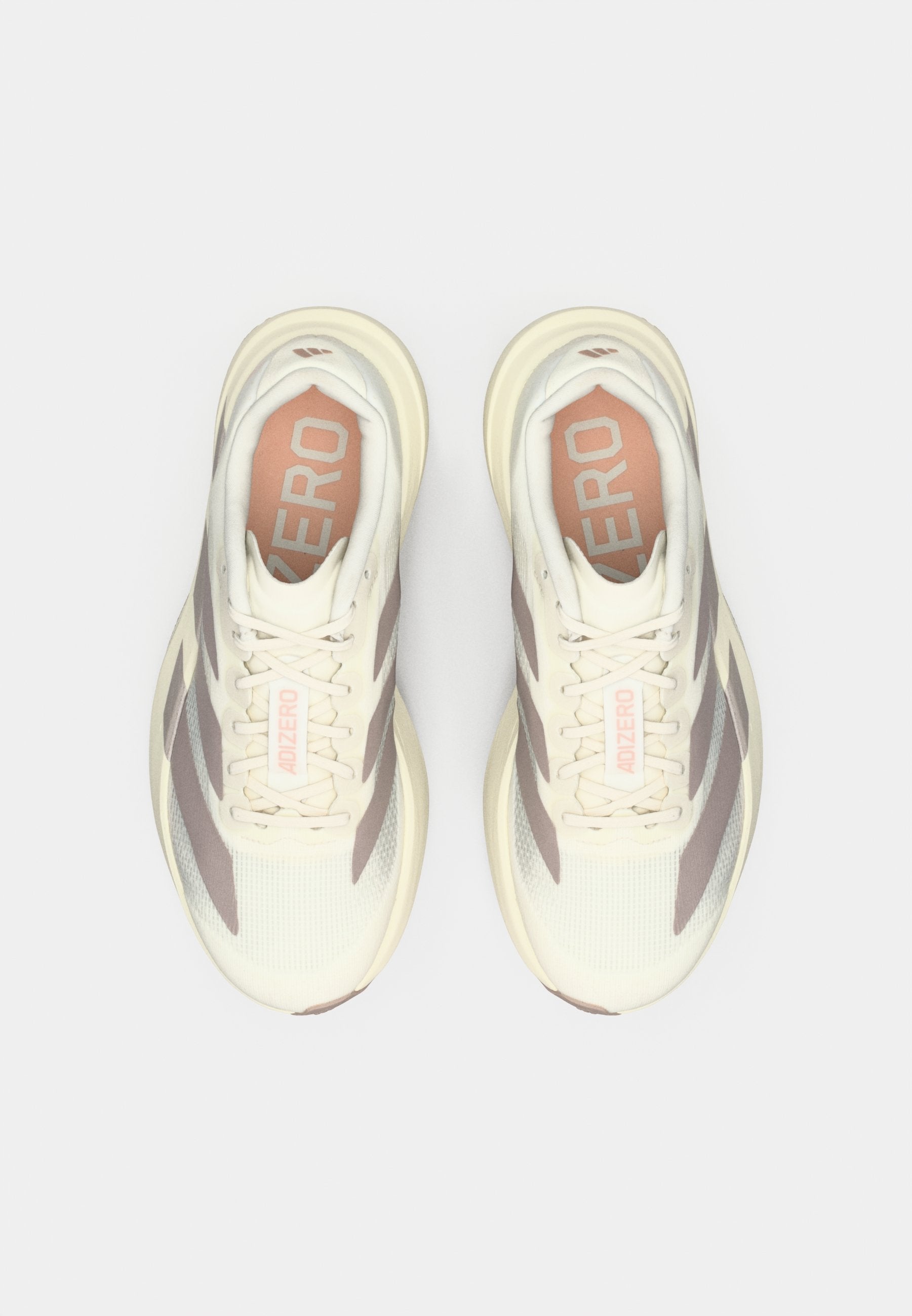 ADIZERO EVO SL W - Trainers - off white/silver-coloured metallic/blush pink