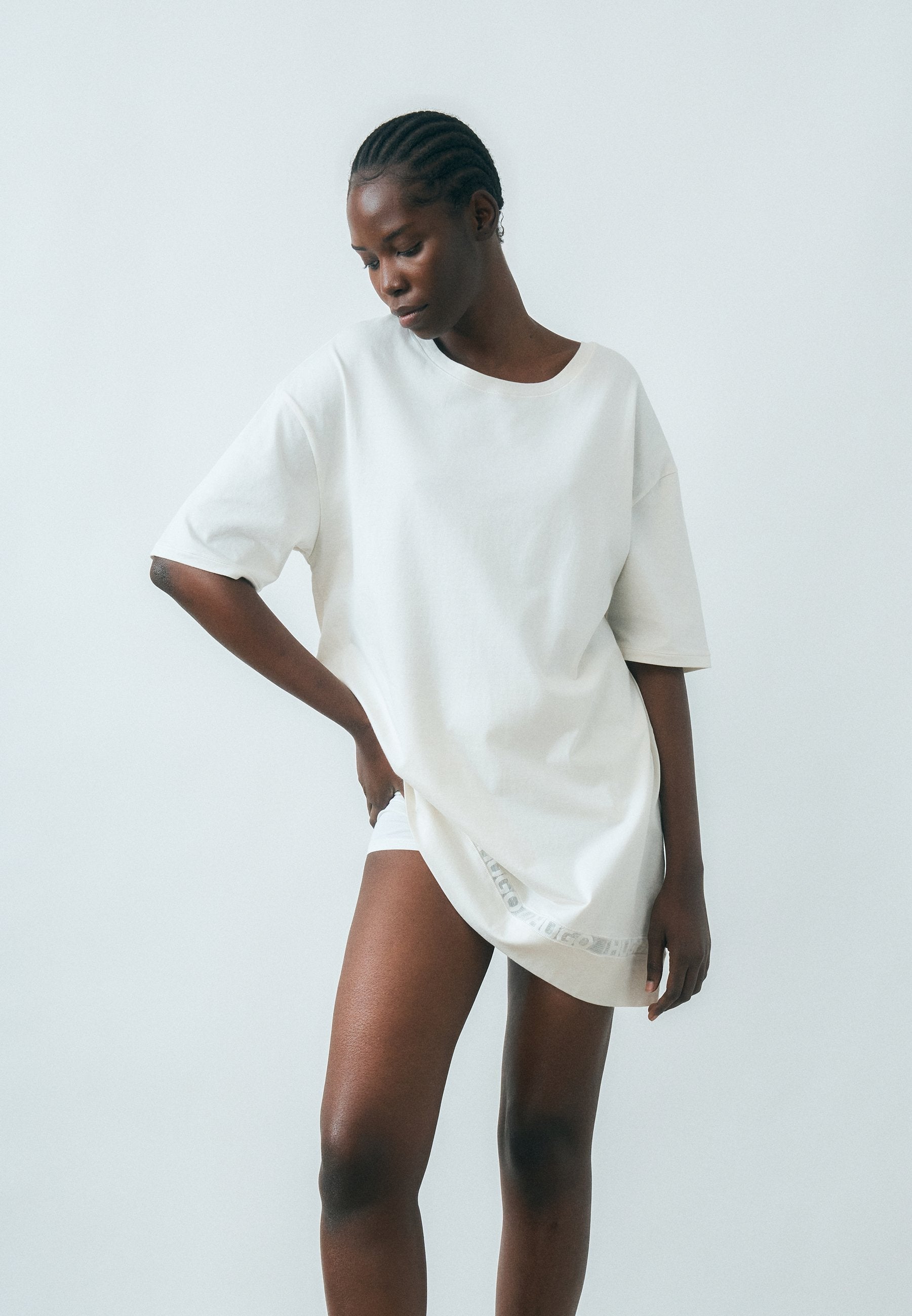 LOGO NIGHTY - Nightie - open white