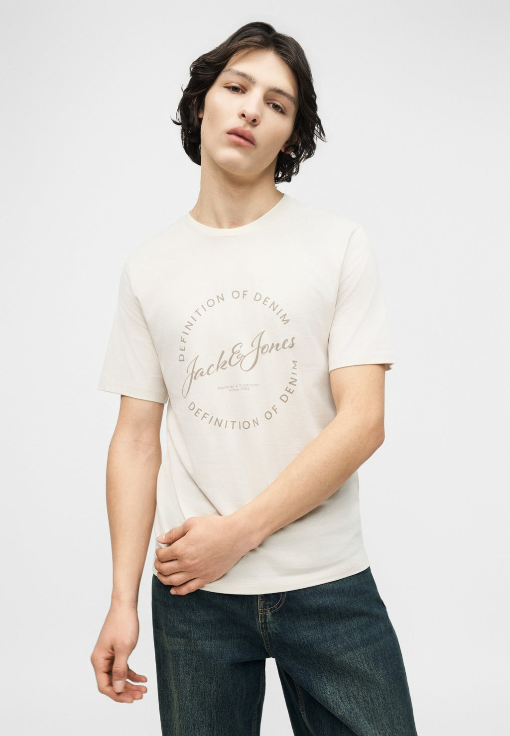 JJGRAYSON TEE CREW NECK 3 PACK - Print T-shirt - moonbeam/celestial blue/navy blazer