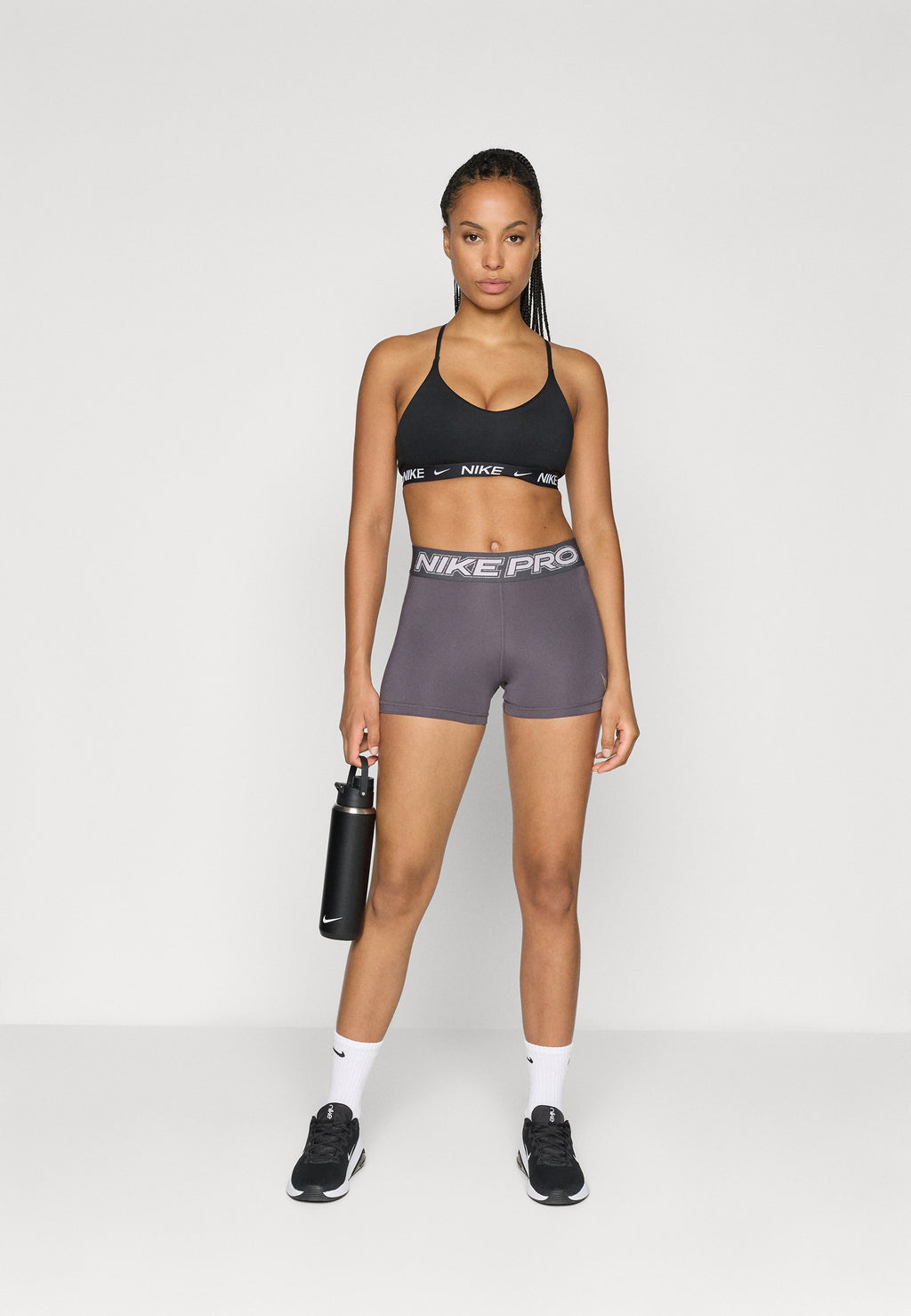 365 SHORT - Leggings - thunder grey/pink foam/metallic silver-coloured