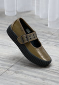 MARY JANE CREEPER - Ankle strap ballet pumps - sepia