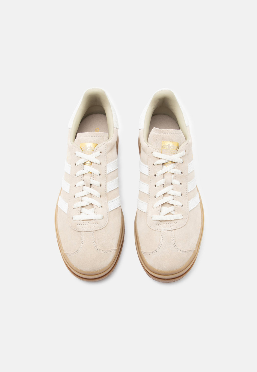 GAZELLE BOLD - Trainers - stone khaki/cream white/gold-coloured metallic